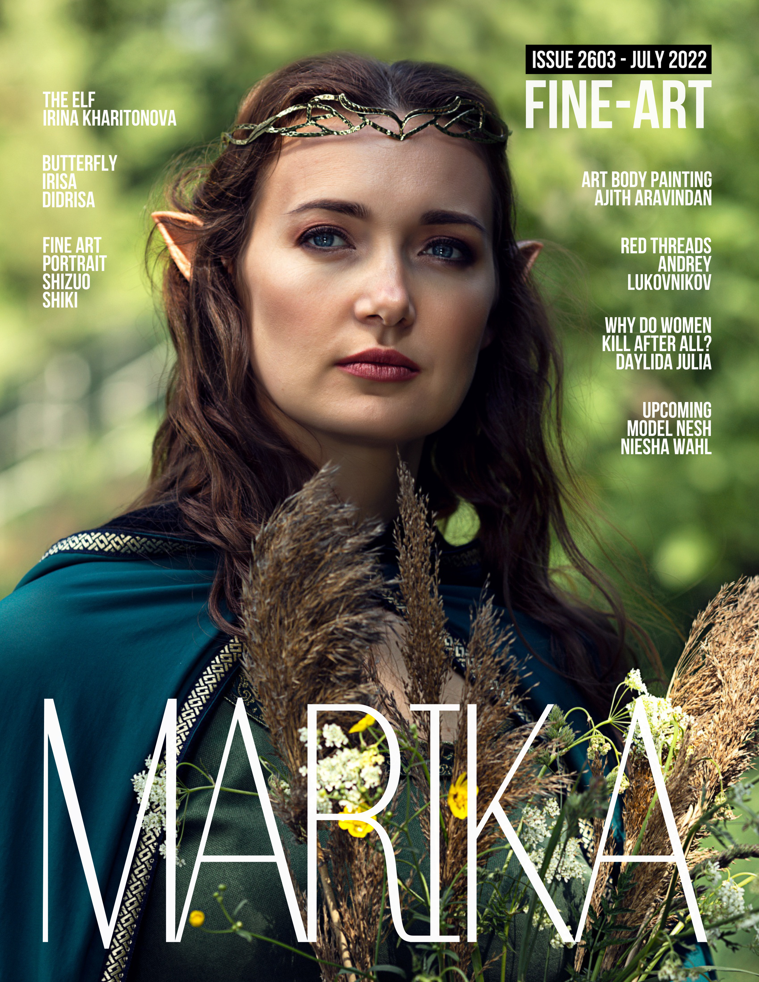 ОБЛОЖКА В ЖУРНАЛЕ MARIKA MEDIA · Print · 💛FREE | FINE-ART | JULY ISS.THE ELF.В кадре Анна Добкес Визажист-стилист Наталья Губанова Образ Эльфийки (платье, плащ) Костюмерная Dream Dress #фотограф #харитоноваирина #обложкажурнала