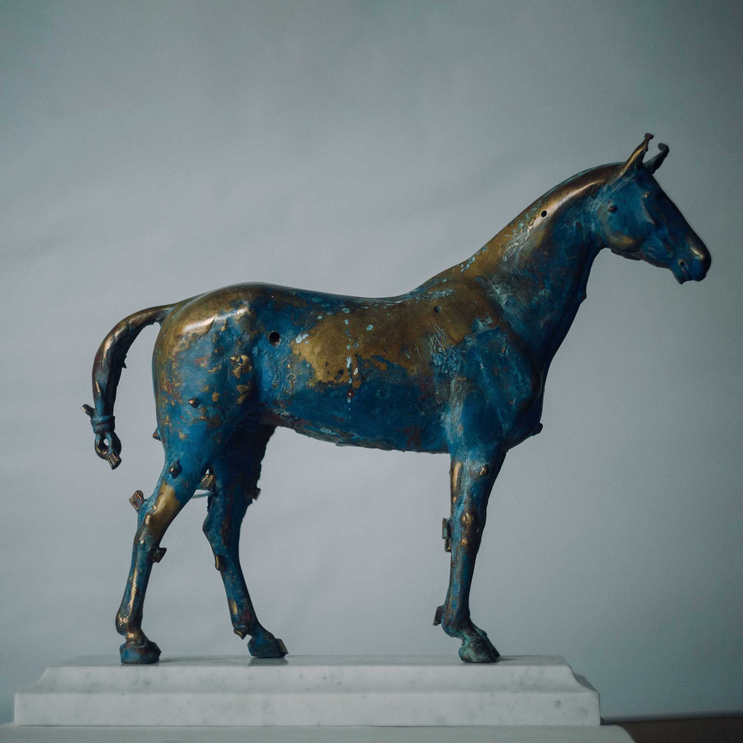 Синяя лошадь номер перый номер. 2017-2022. Бронза