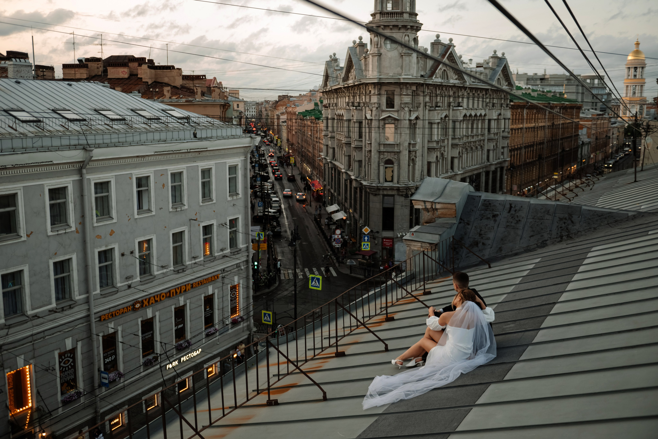 Любовь на крыше. Свадебный и сеейный фотограф в Санкт-Петербурге Елена Худякова
