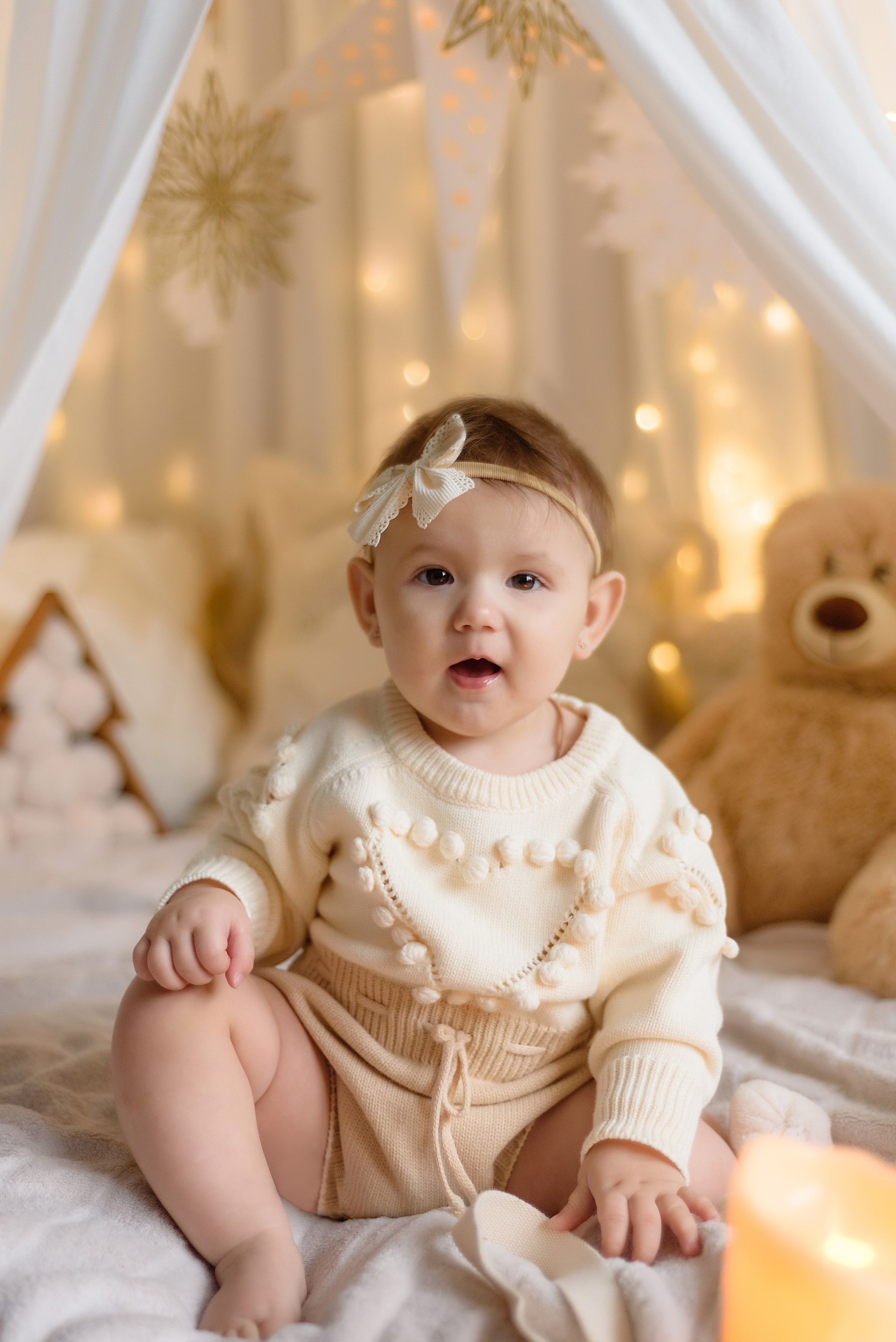 Новогодняя фотосессия «Сказочный шатер» Каролина. Детский Фотограф |Фотограф на годик в Брянске Ирина Романова