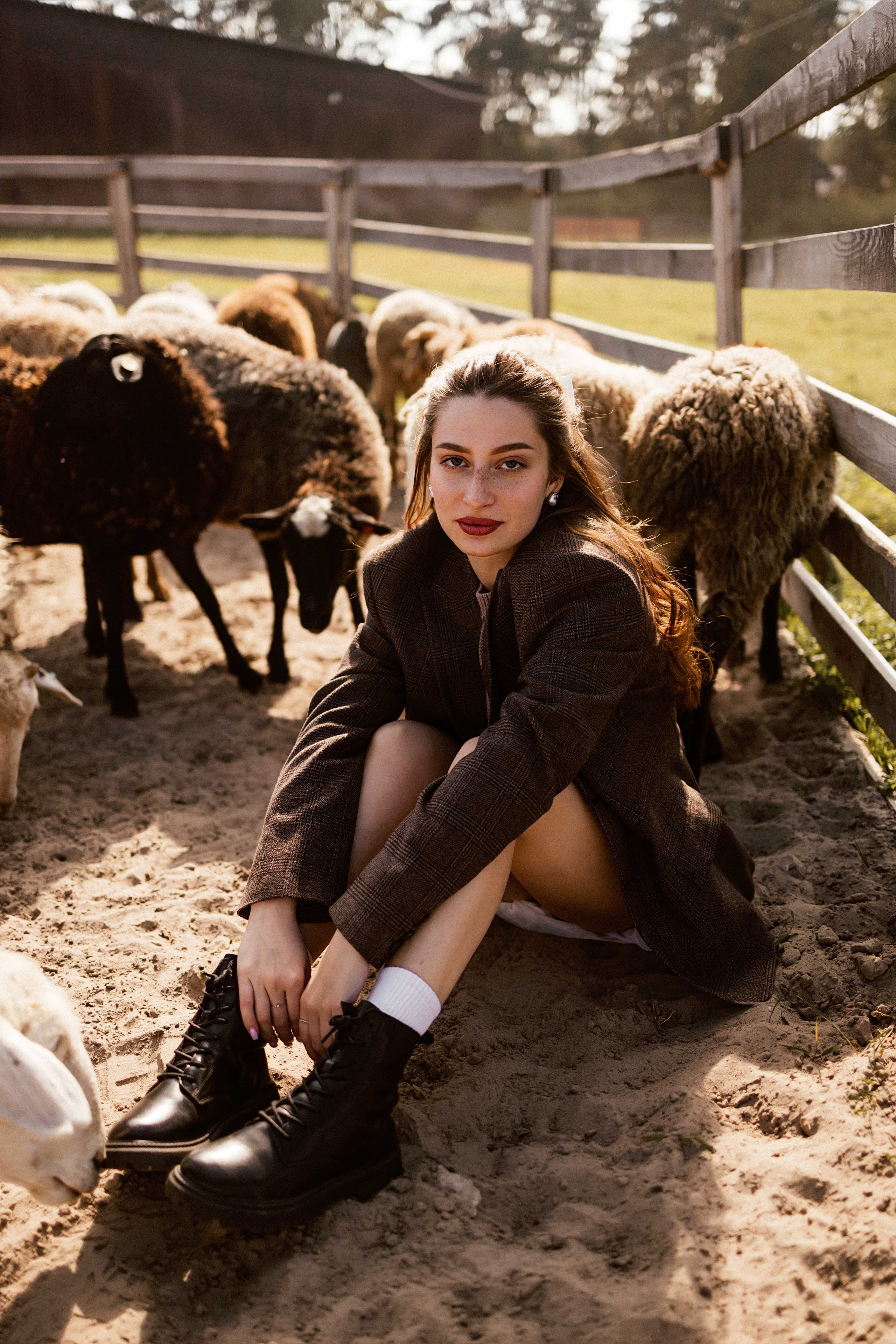 Фотосессия с овечками для Ксюши. Фотограф в Тюмени Башмакова Анна