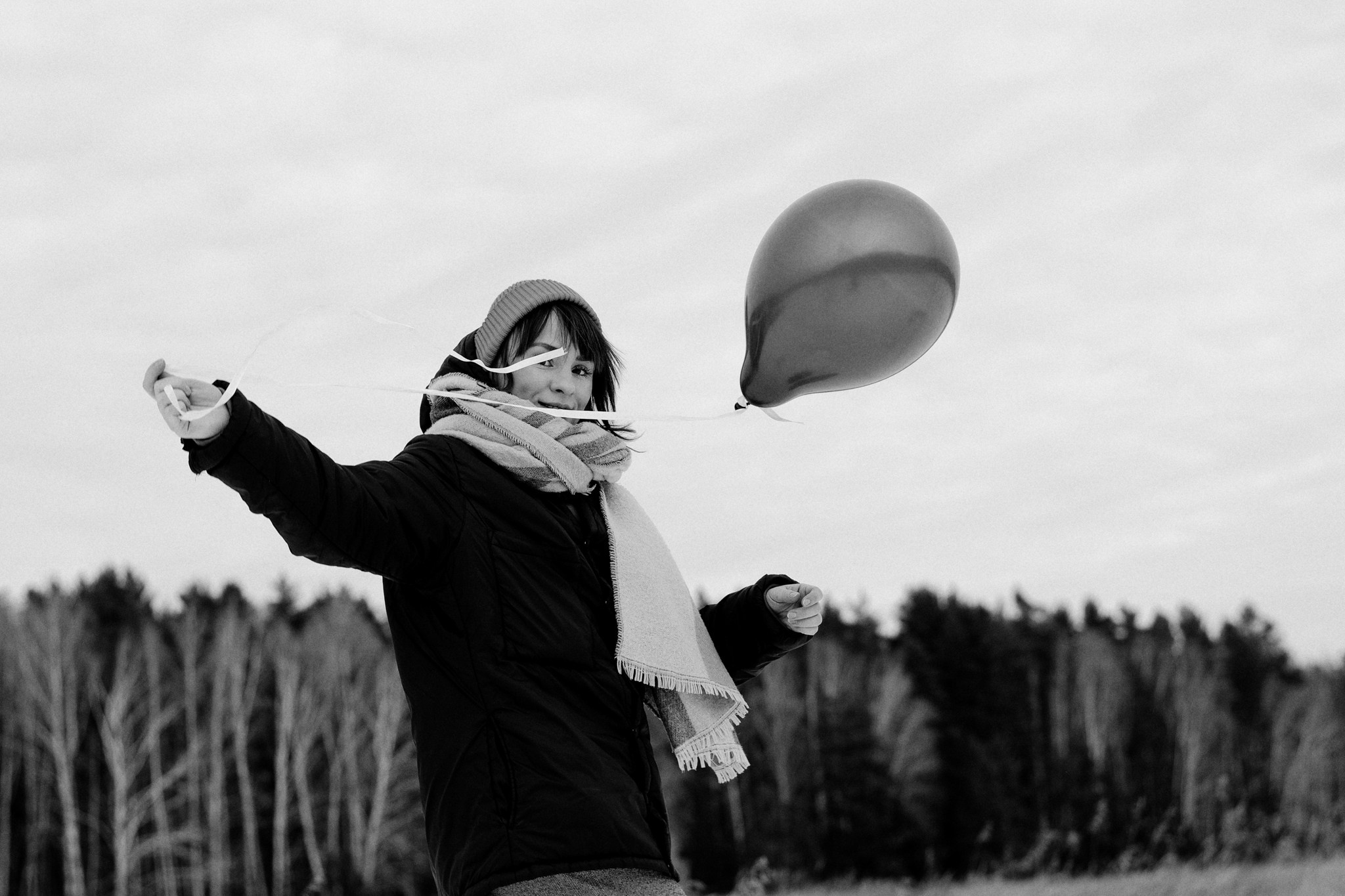 Зимняя фотосессия в лесу в Тюмени — Оля — Фотограф Дарья Мустафина. Фотограф Дарья Мустафина, Тюмень