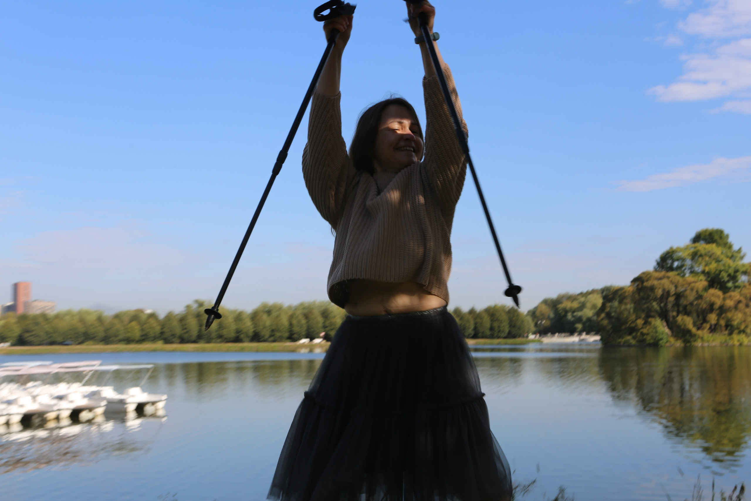 Скандинавская прогулка в Царицынском парке. Фотограф Антонина Гудкова