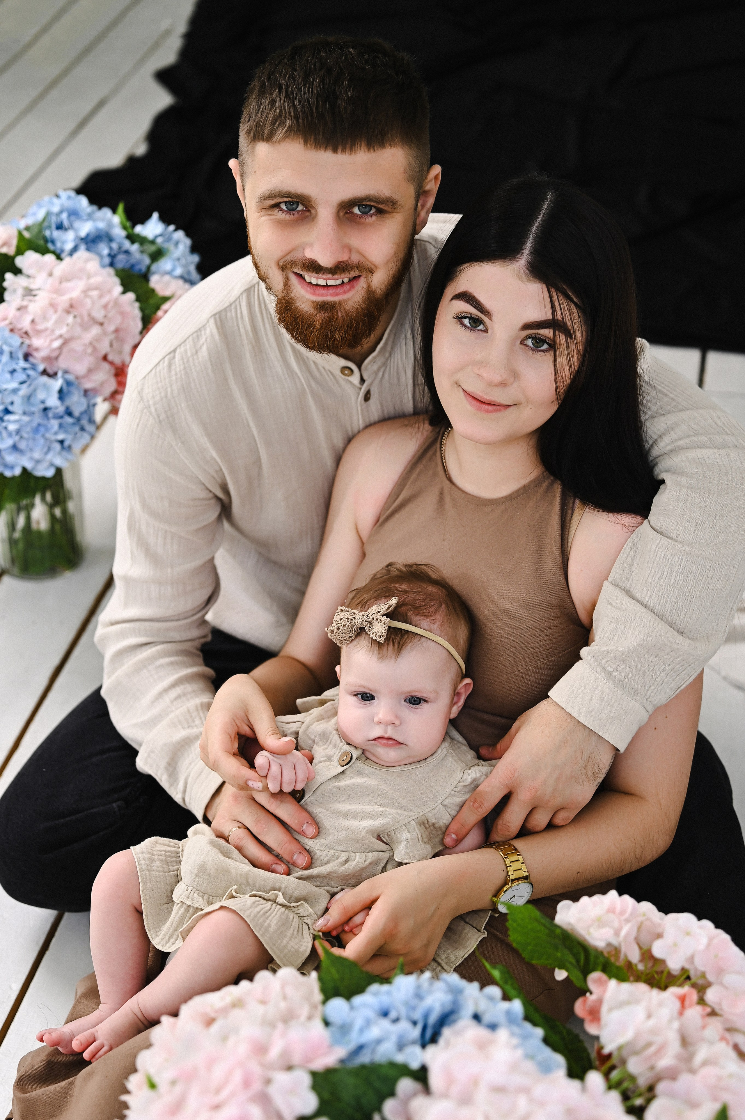 Семейная с маленькой Оливией. Фотограф Ярута Оксана / Ростов-на-Дону