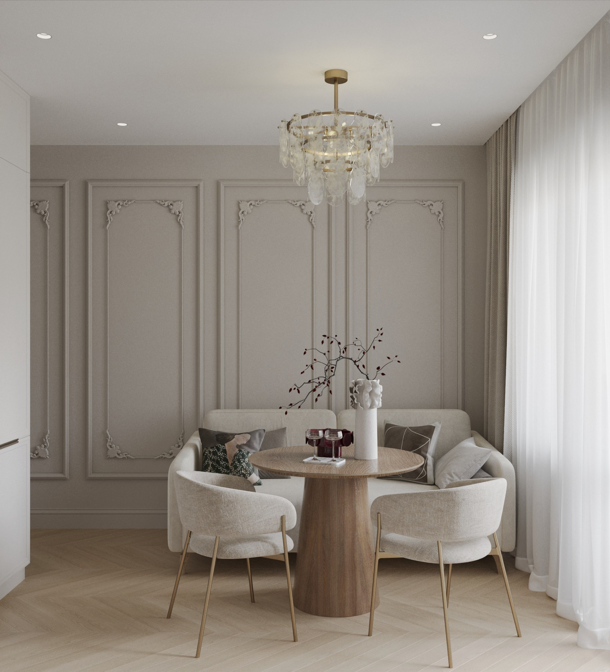 Дизайн-проект однокомнатной квартиры г. Санкт-Петербург. Дизайн интерьеров, 3D визуализации