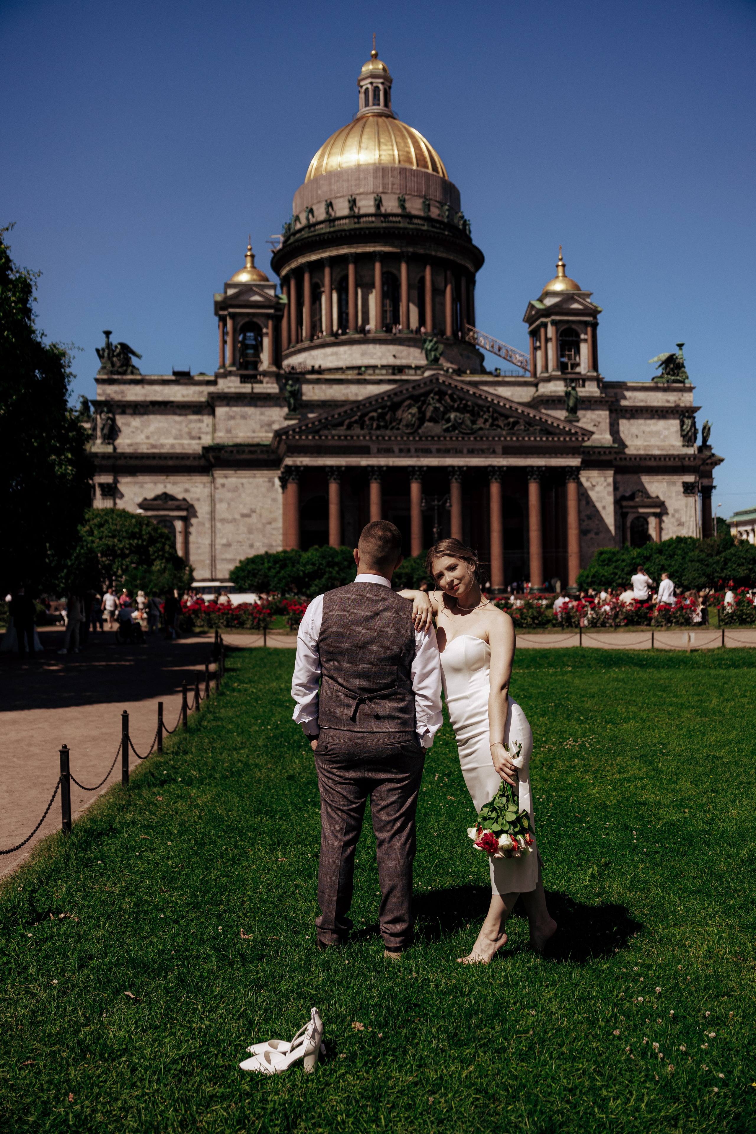 Свадебная фотосессия в яркий и солнечный день для Богдана и Анны. Профессиональный фотограф в Санкт-Петербурге Александр Волосенцев