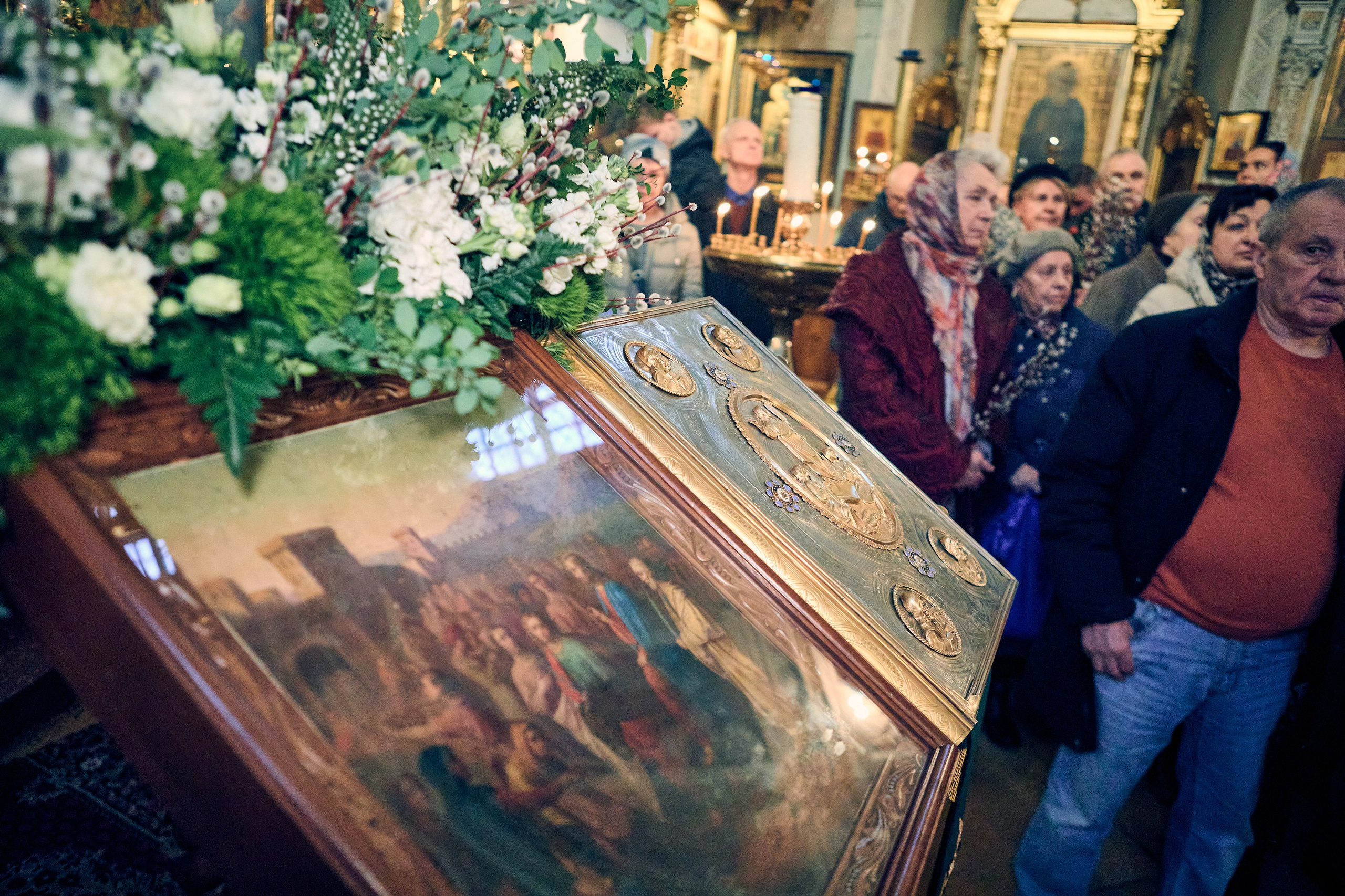 На всенощном бдении под Неделю ваий. DMITRY MOISEENKO — фотограф, художник, топ-стилист