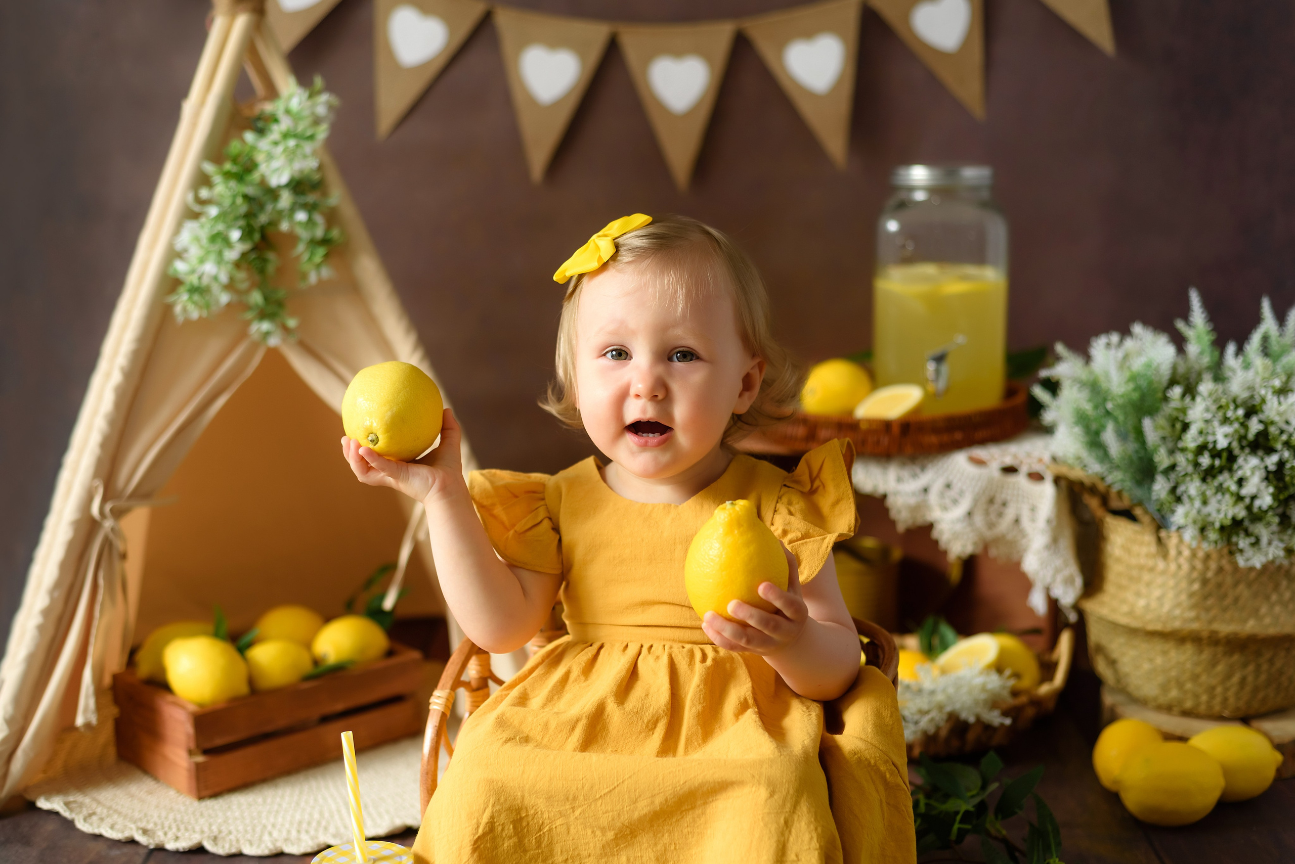 Фотопроект «Лимончики» Алиса. Детский Фотограф |Фотограф на годик в Брянске Ирина Романова