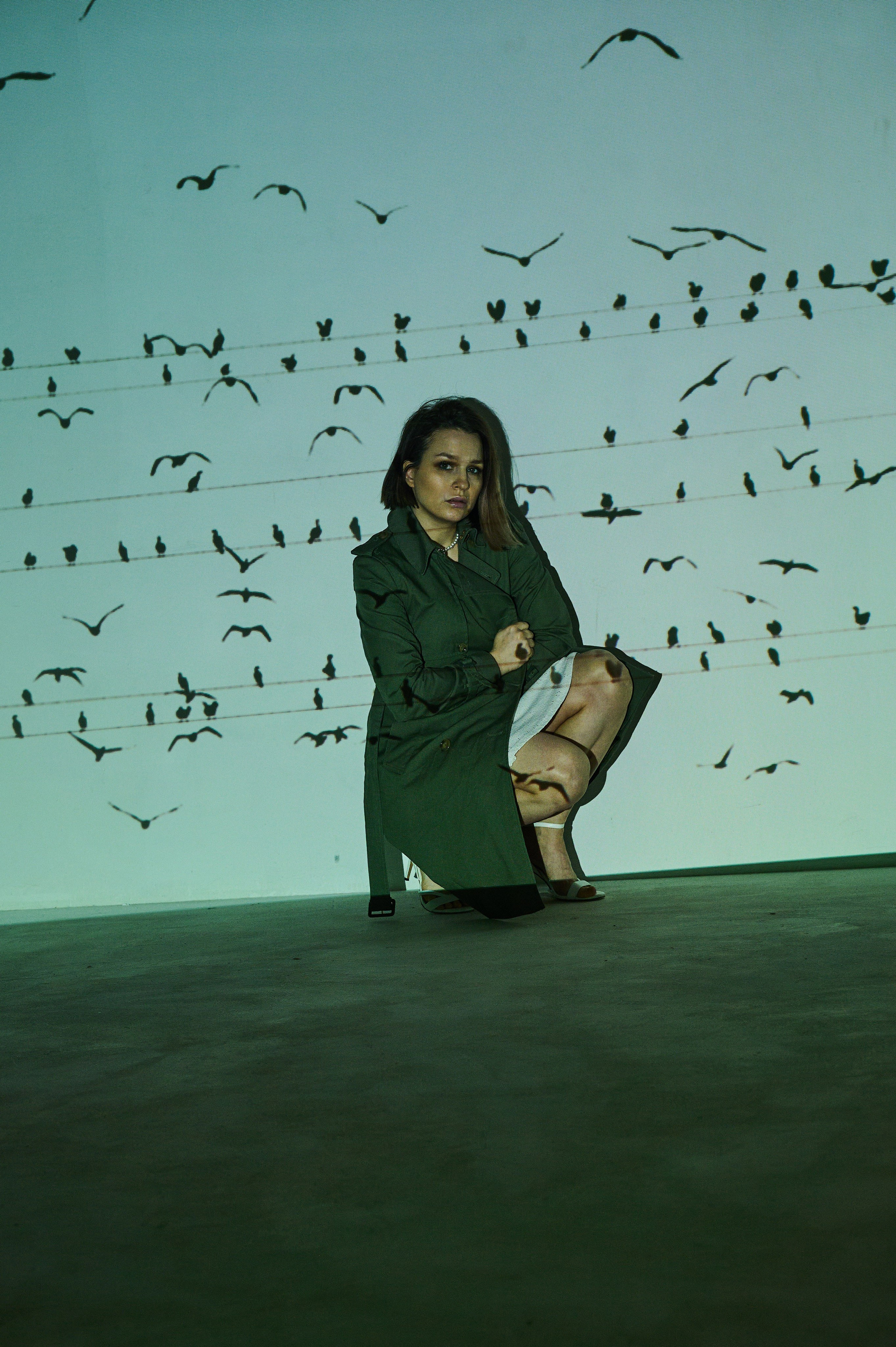 Фотосессия Ксении с проектором