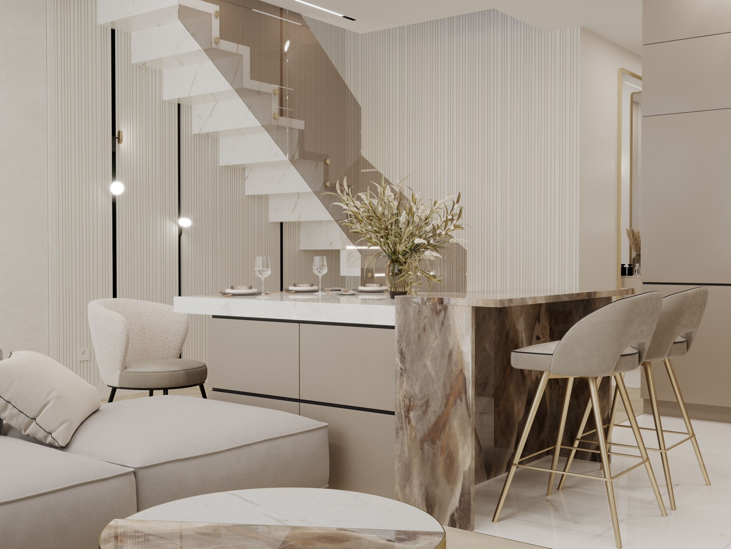 Двух ярусная квартира 120 кв.м в ЖК «Арбат». Персональный фотограф Москва