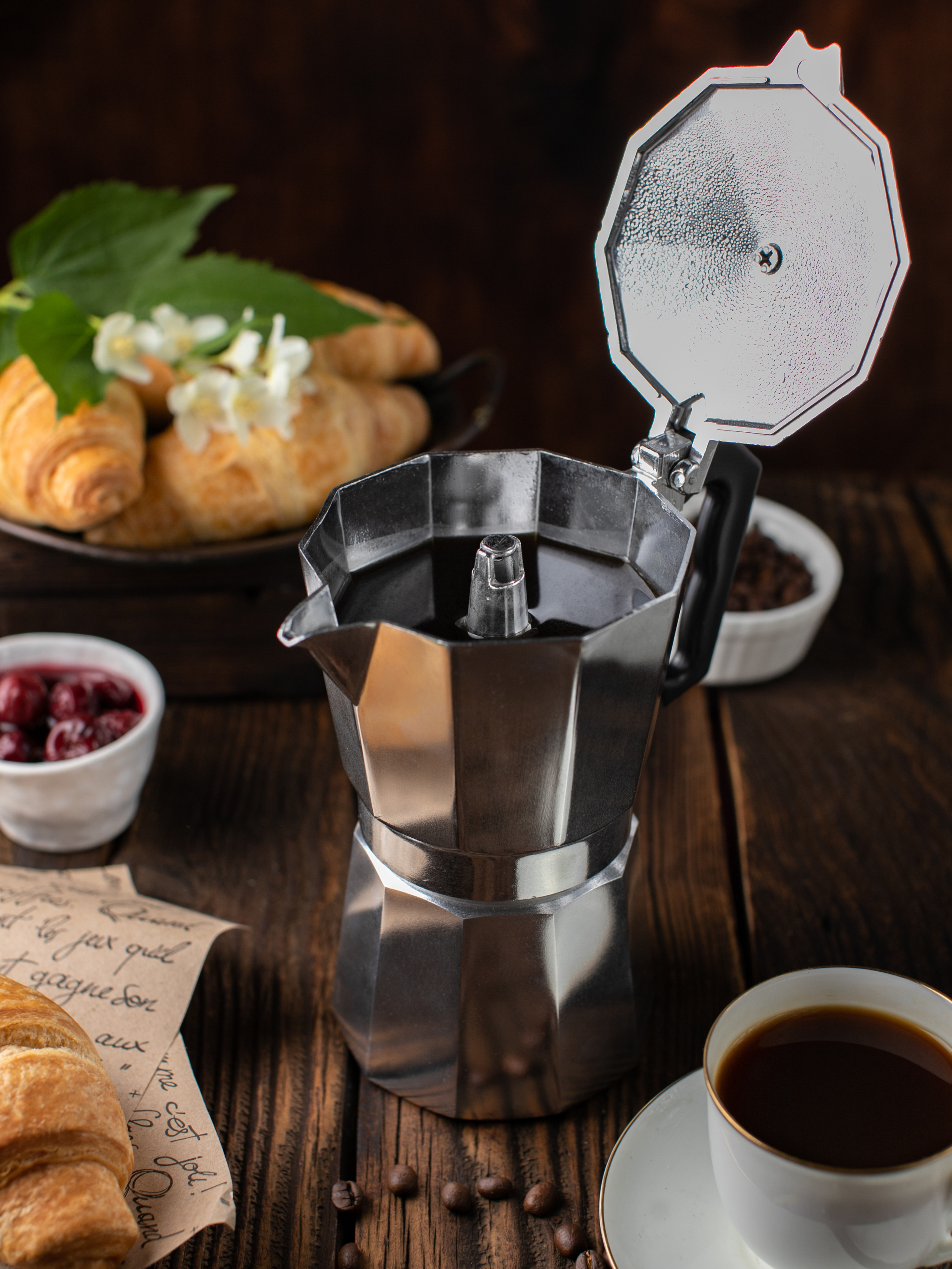 Гейзерная кофеварка. Фуд фотограф. Съемка еды в Москве