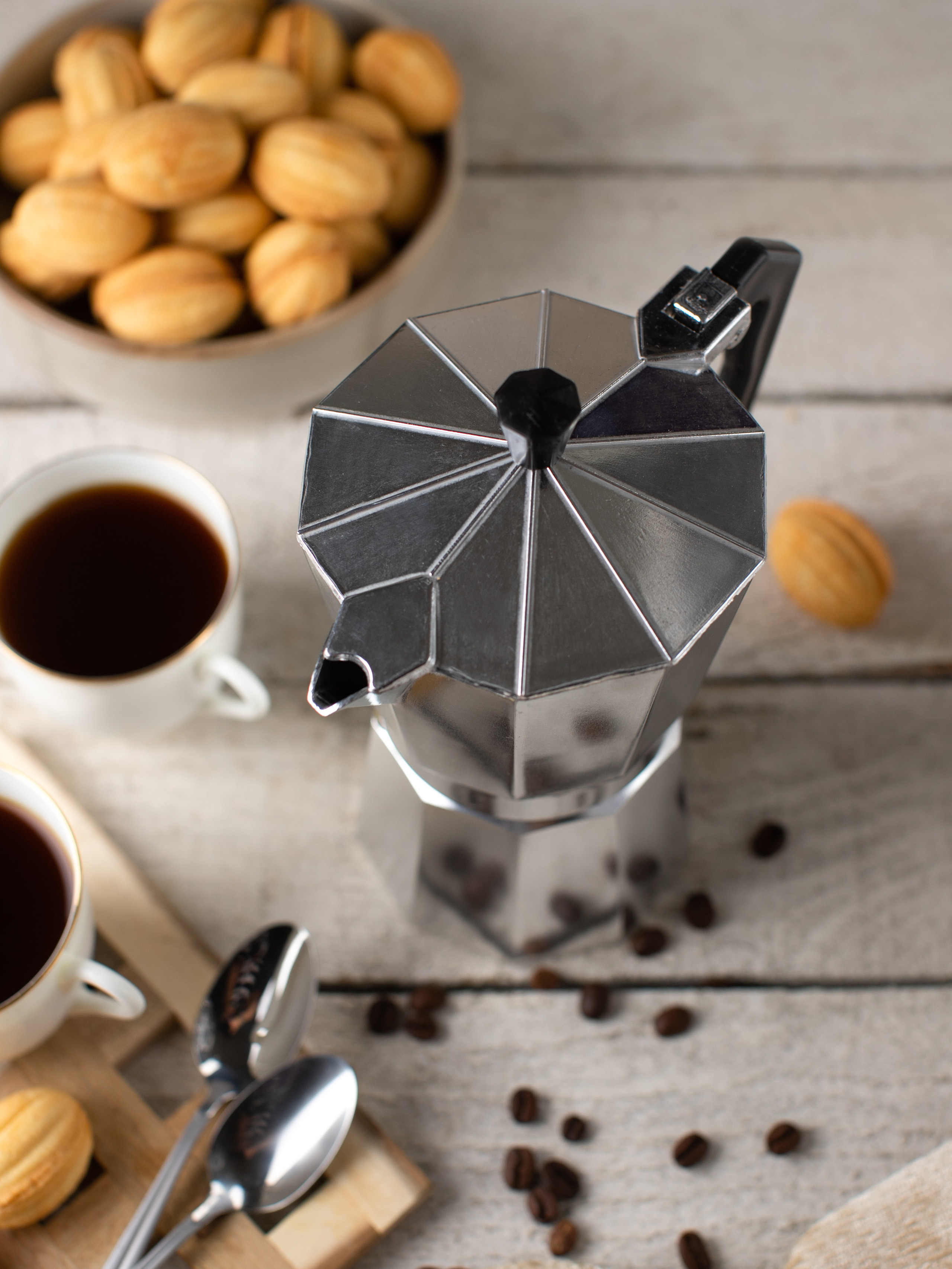 Гейзерная кофеварка. Фуд фотограф. Съемка еды в Москве