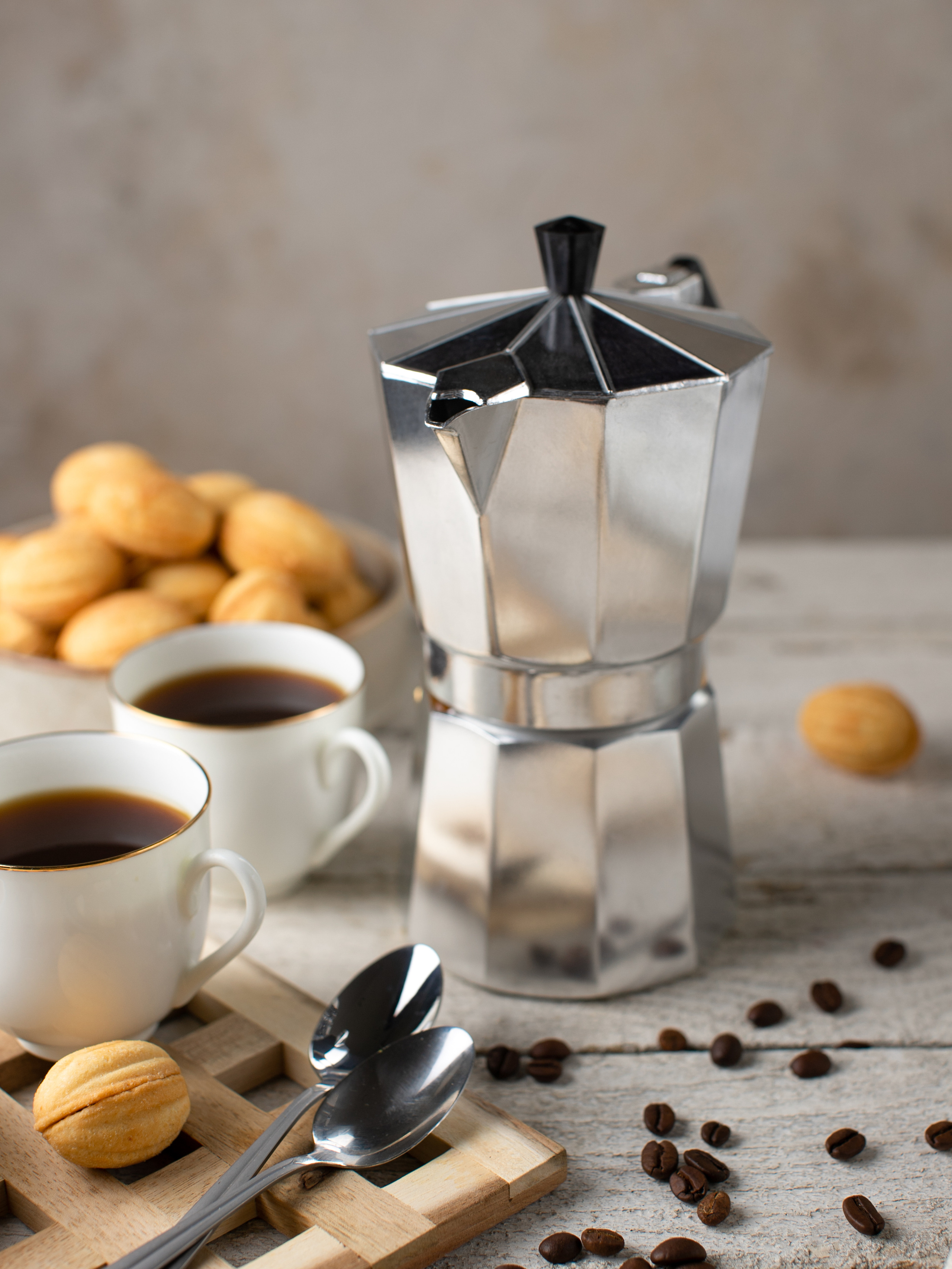 Гейзерная кофеварка. Фуд фотограф. Съемка еды в Москве