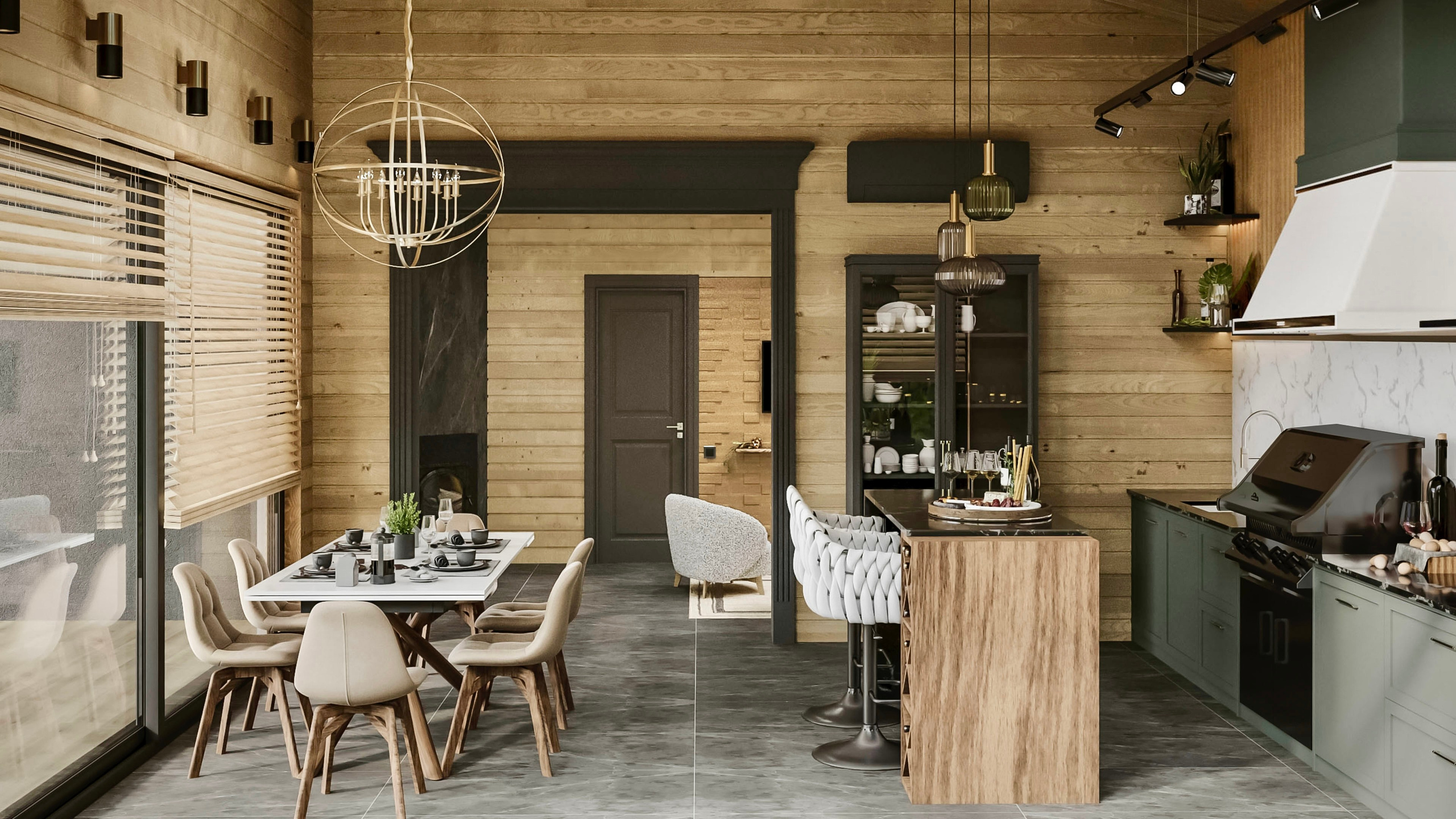 Банный комплекс в КП «Киварин ручей». Дизайнер интерьера в Санкт-Петербурге Ольга Рытаровская