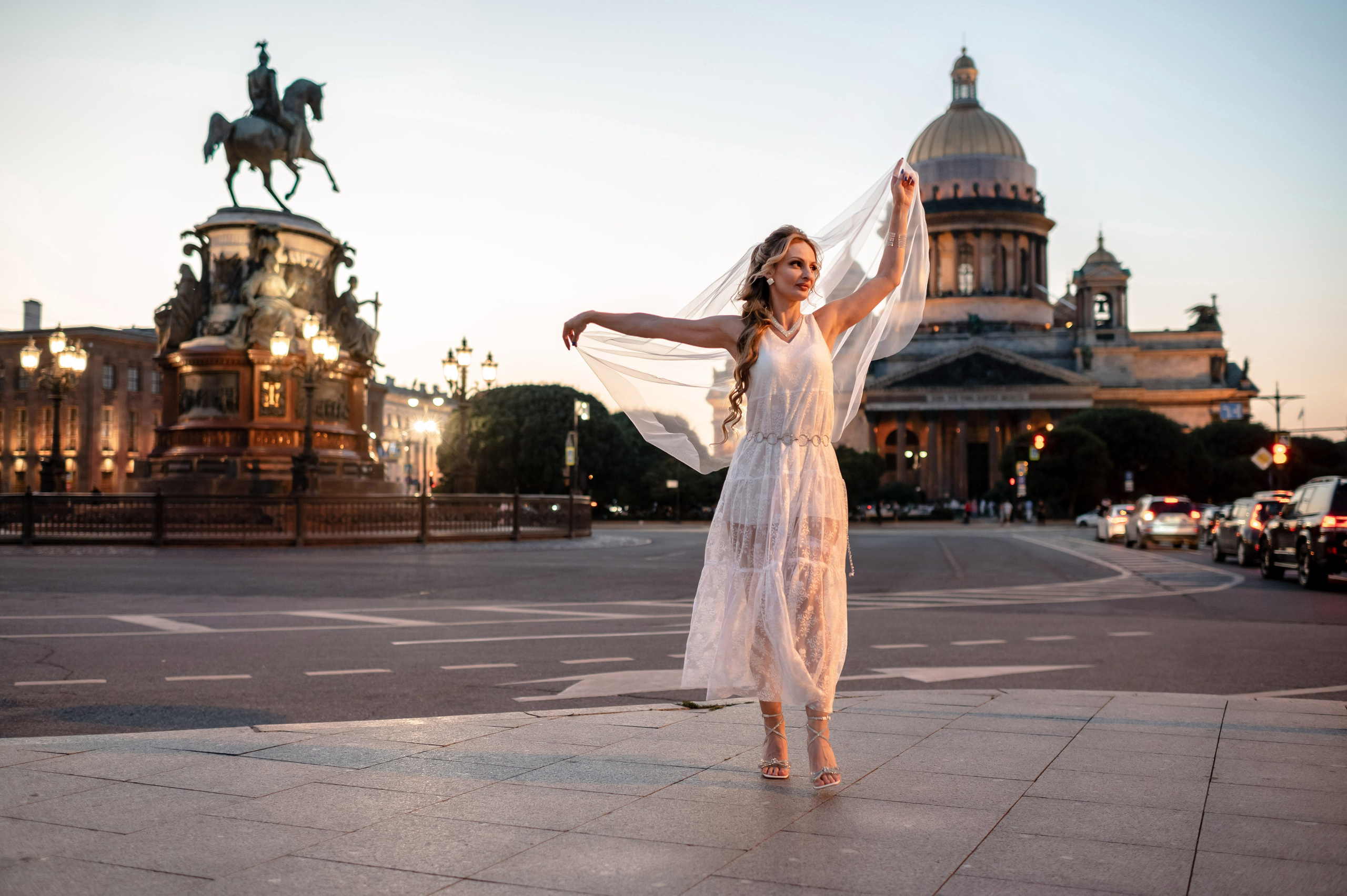 Екатерина и Андрей (свадебная фотосессия в вечернем Петербурге). Портретный, семейный и свадебный фотограф в Санкт-Петербурге и в Пушкине Ширяев Денис