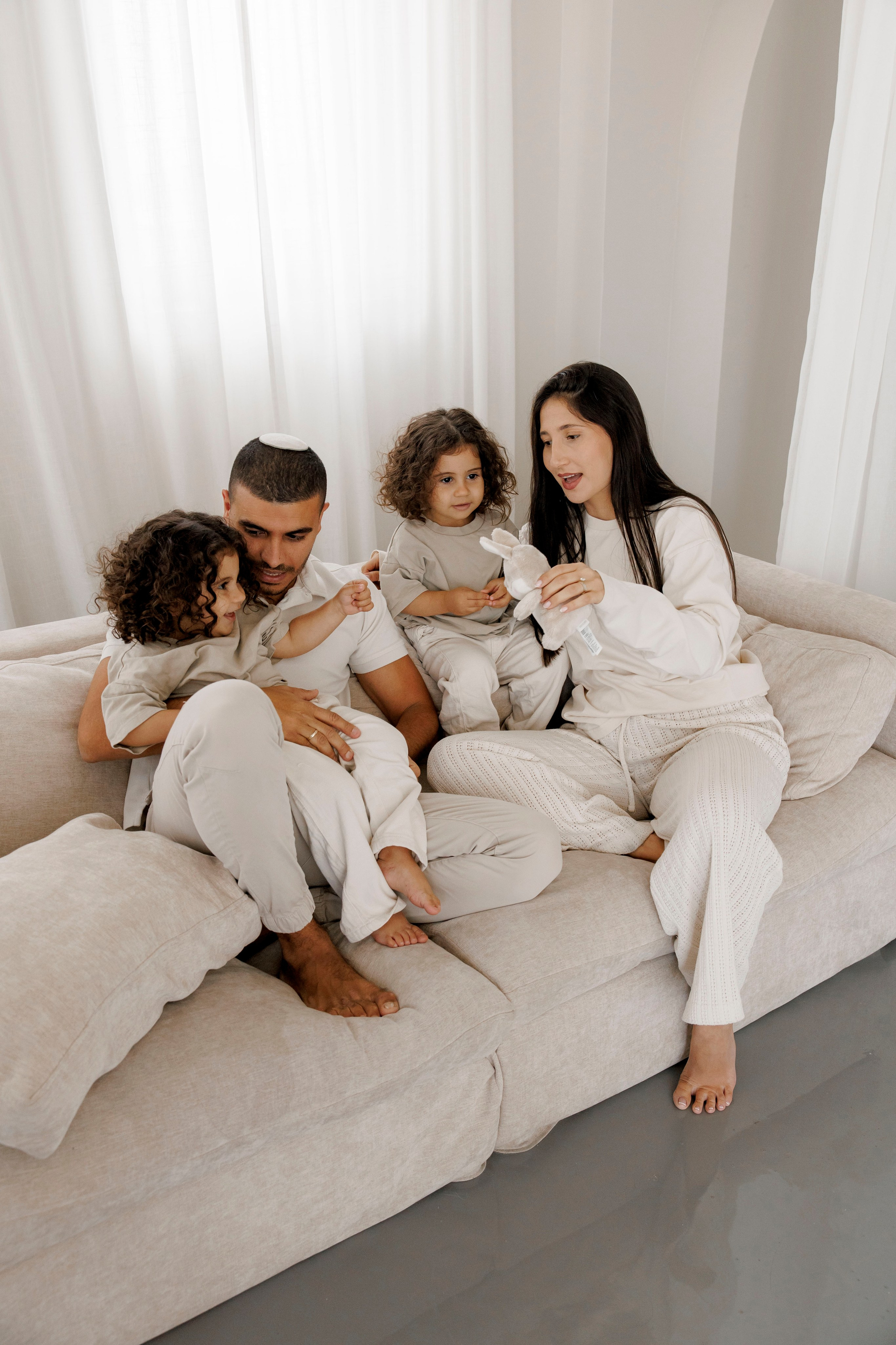Family photoshoot inside the studio in Hadera. Wedding and family photographer