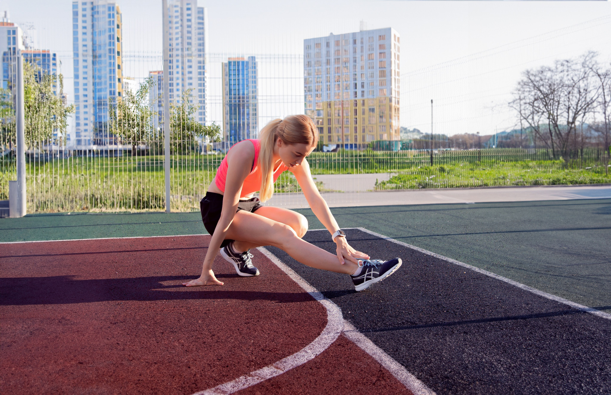 Фотосессия на спортивной площадке 