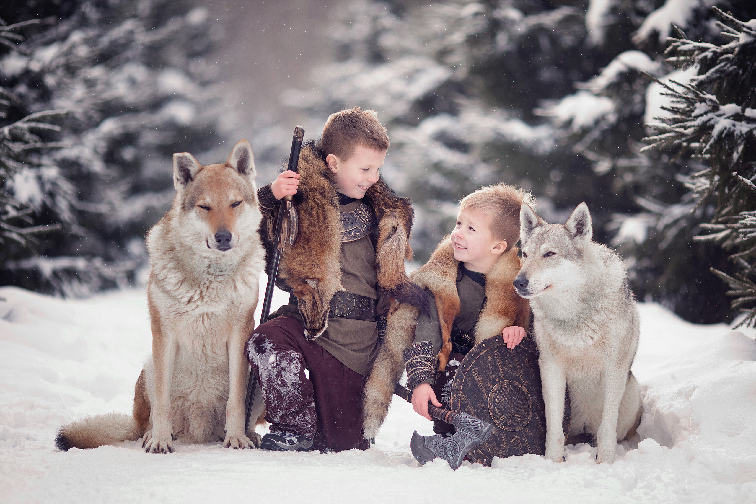 Viking & Wolf. Children’s and family photographer Ekaterina Ureva in Moscow