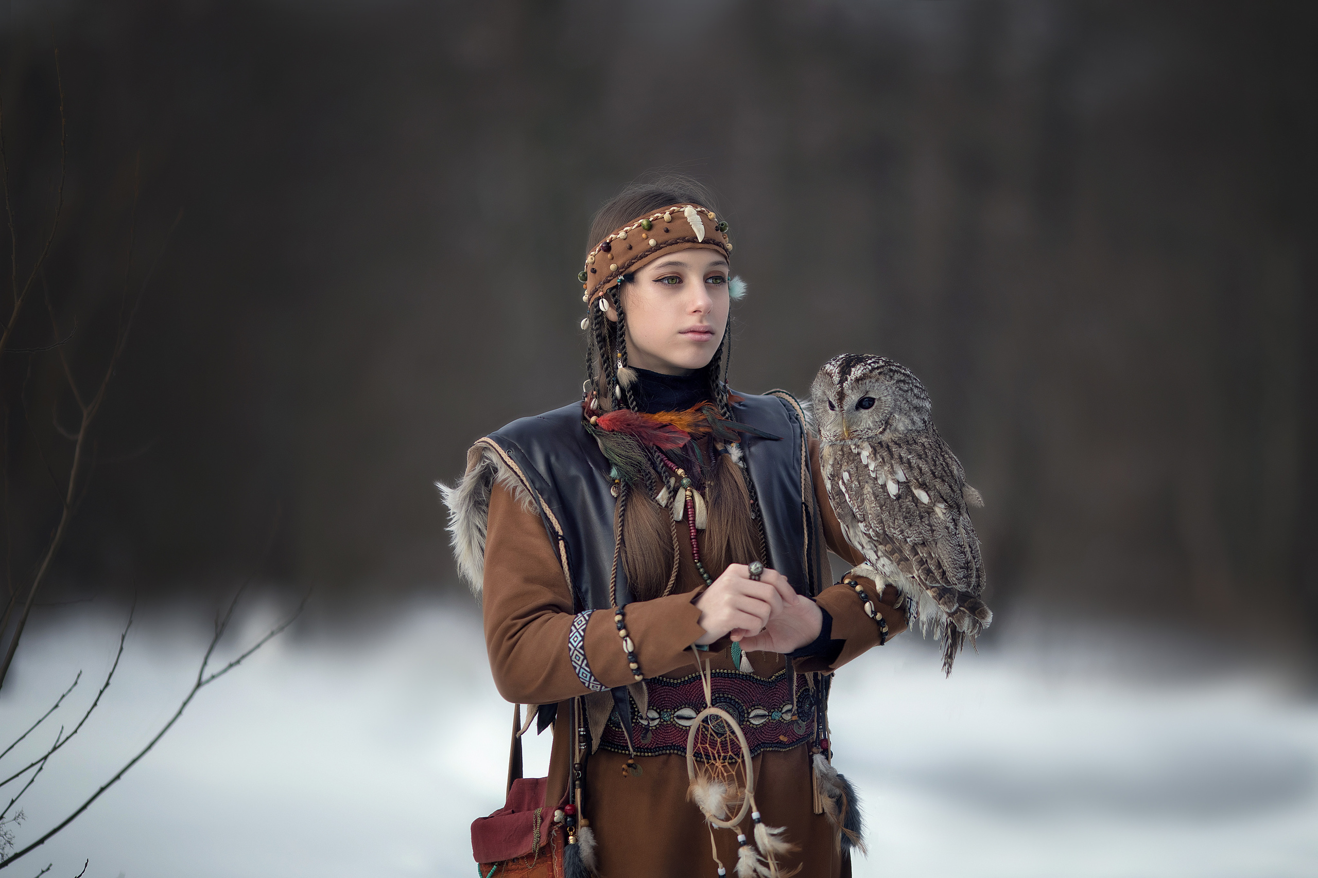 Shaman (Owl). Children’s and family photographer Ekaterina Ureva in Moscow