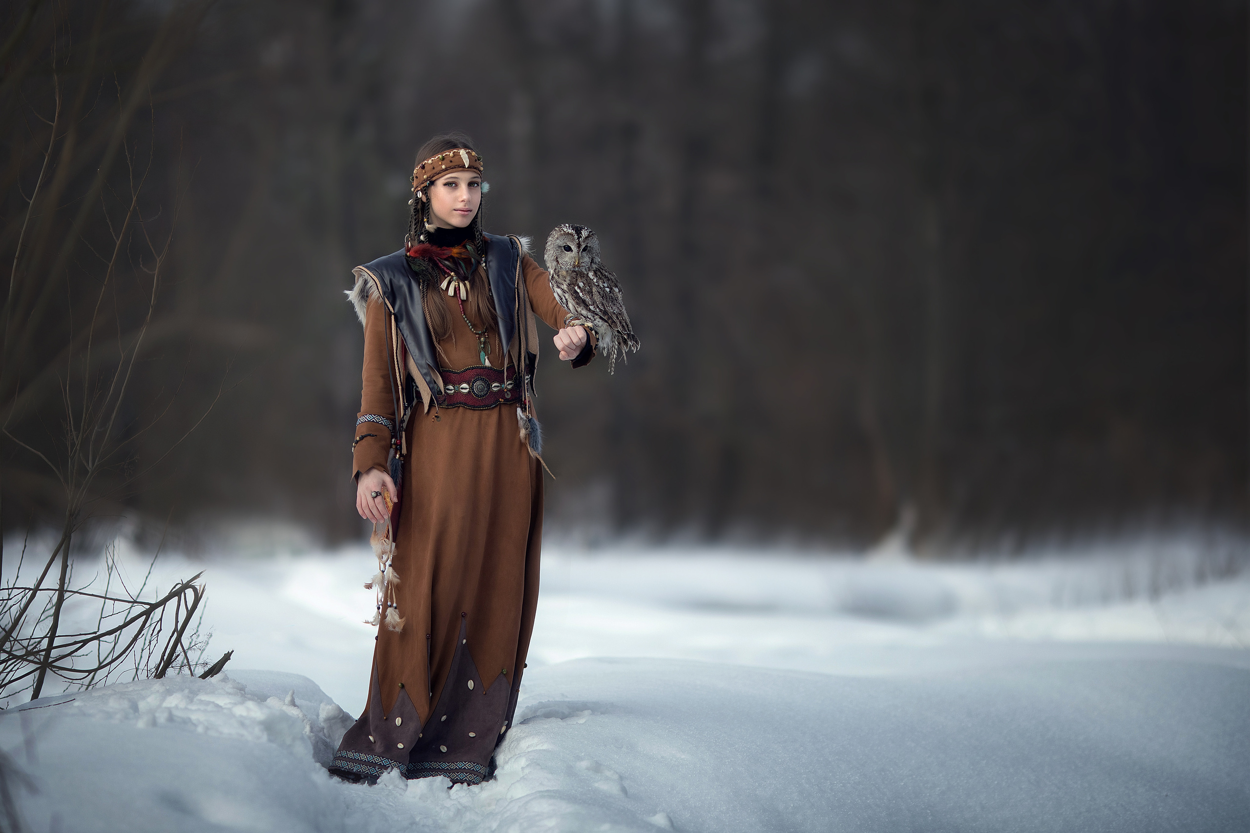 Shaman (Owl). Children’s and family photographer Ekaterina Ureva in Moscow
