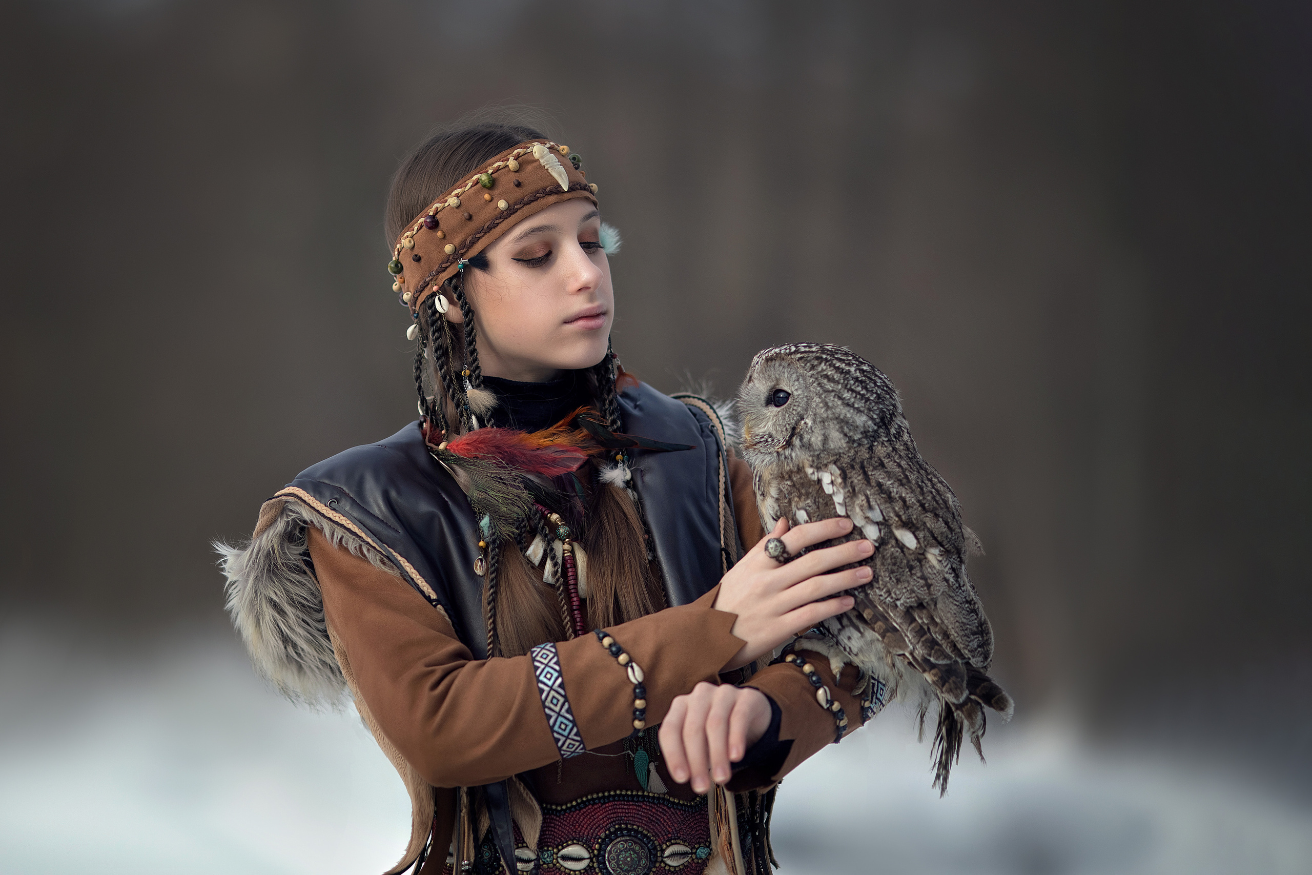 Shaman (Owl). Children’s and family photographer Ekaterina Ureva in Moscow