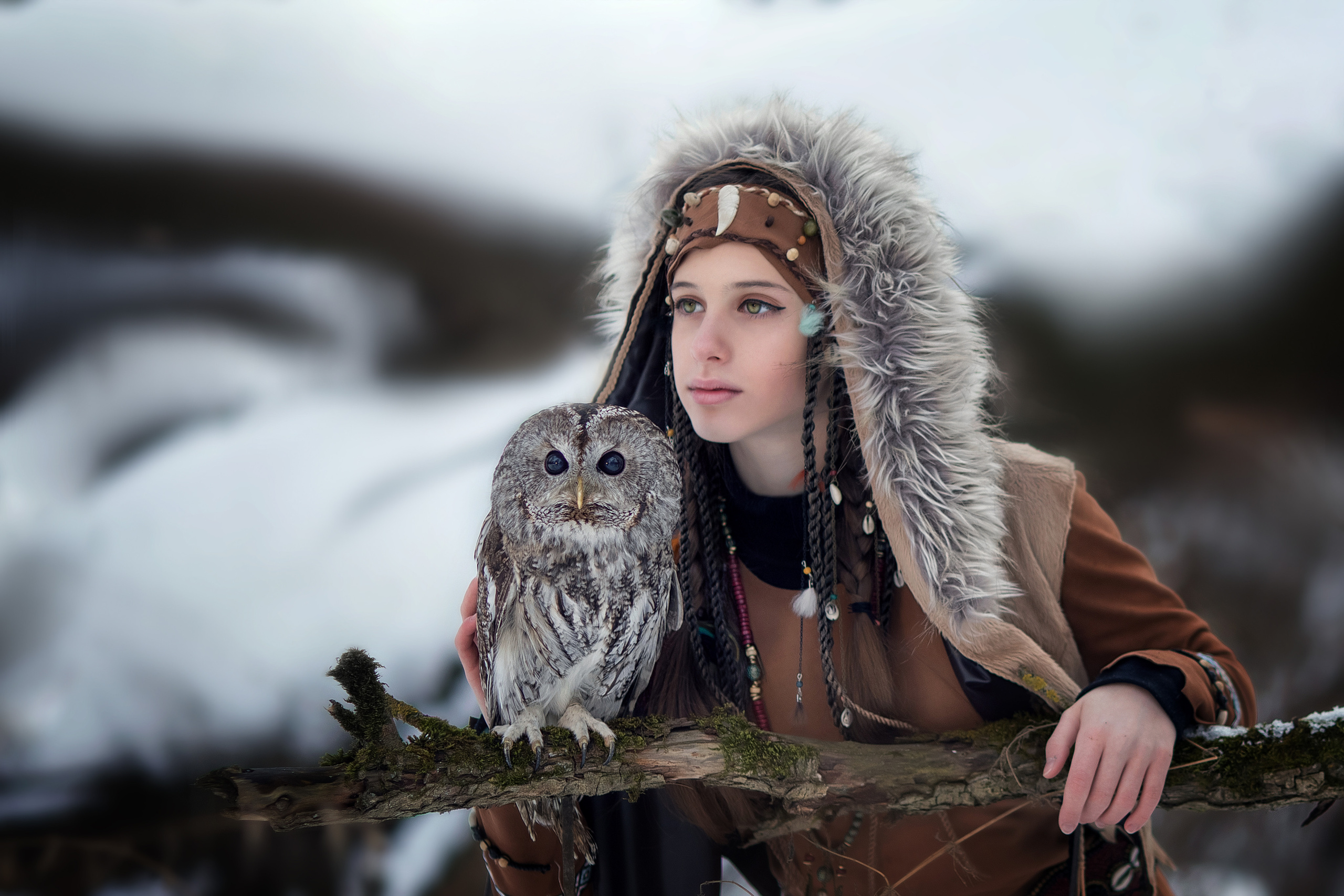 Shaman (Owl). Children’s and family photographer Ekaterina Ureva in Moscow