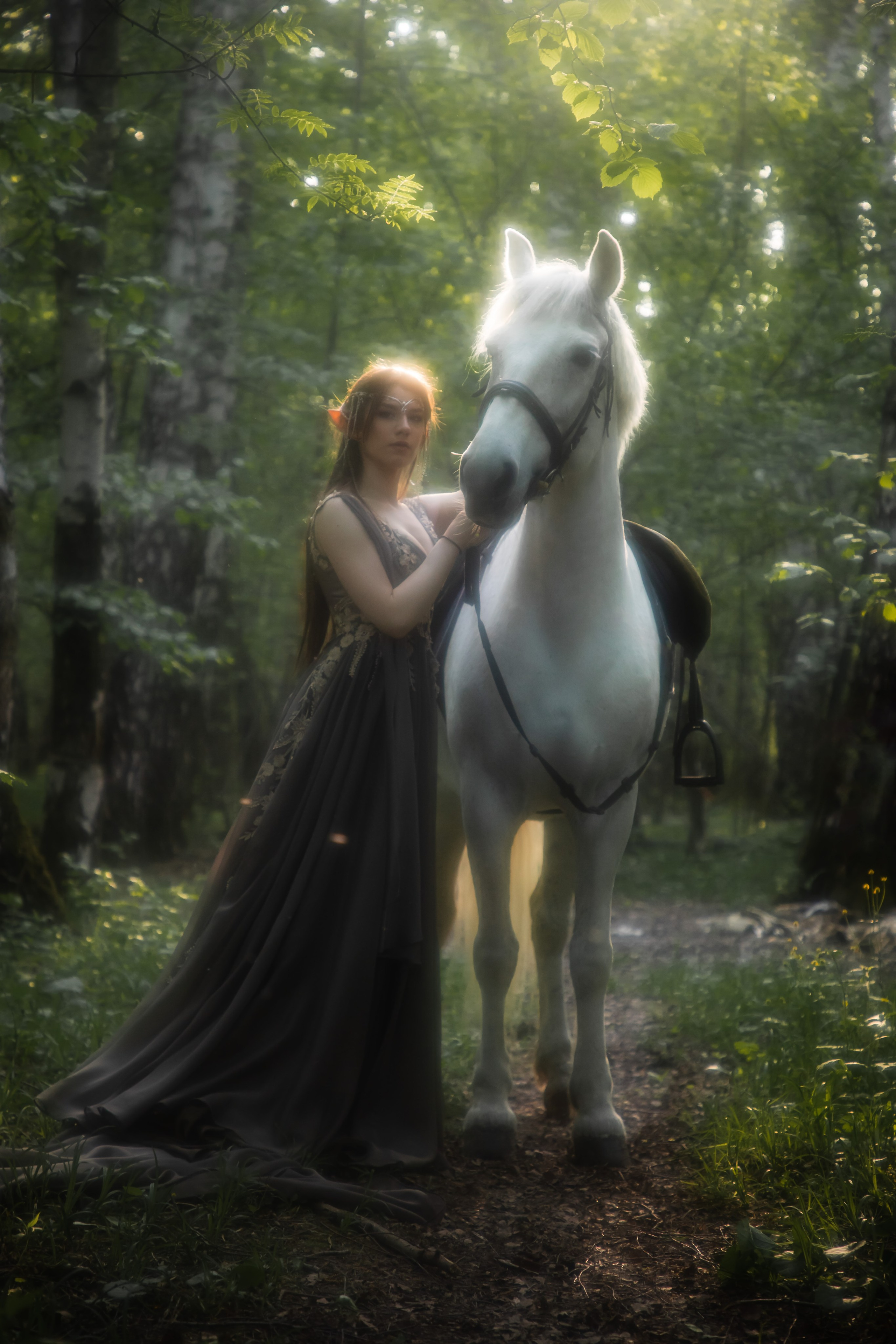 Эльфийская фотосесссия с лошадью. Юлия Башкатова, сказочный фотограф, Москва