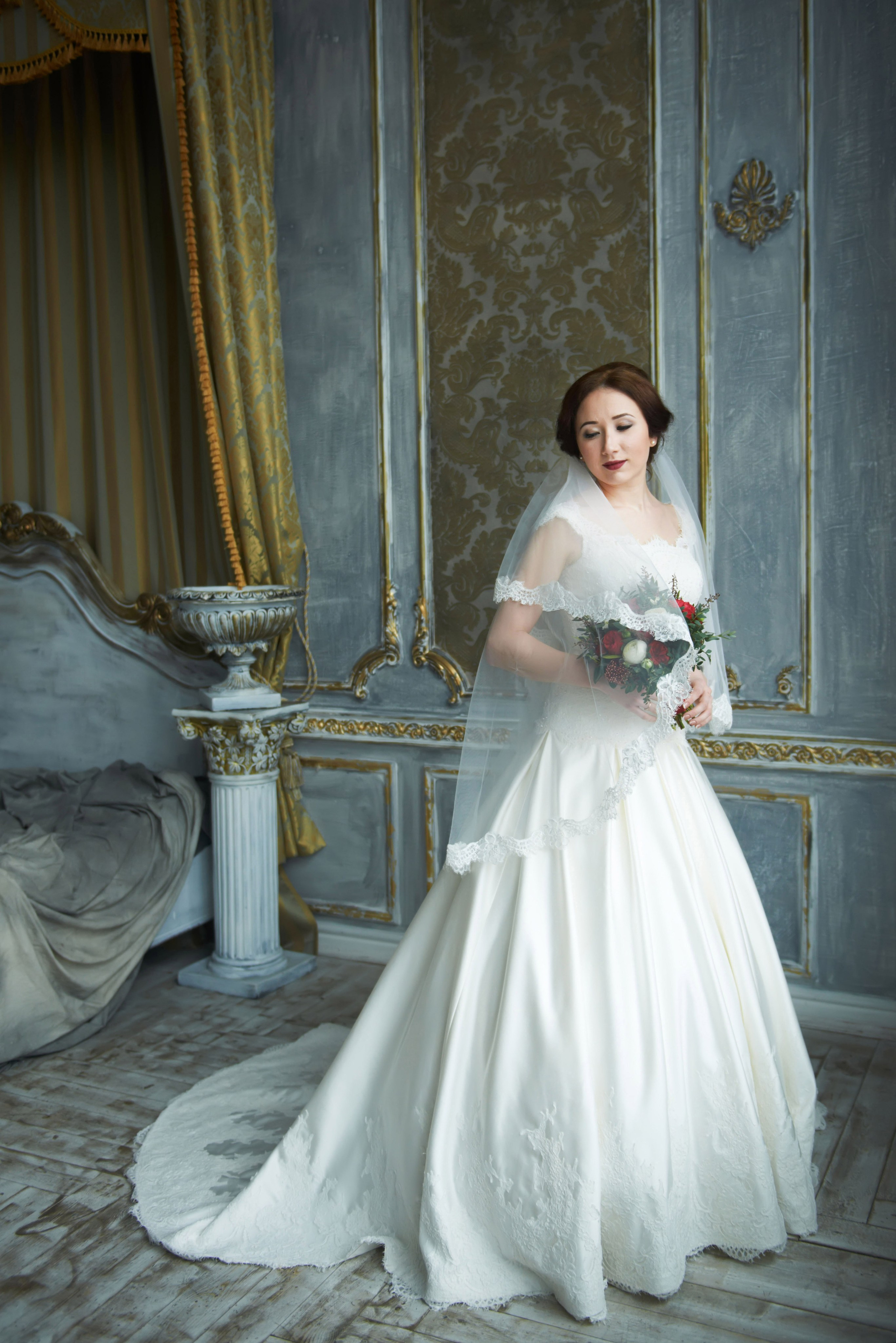 Индира и Дмитрий (свадебная фотосессия в Ботаническом саду и в фотостудии). Портретный, семейный и свадебный фотограф в Санкт-Петербурге и в Пушкине Ширяев Денис