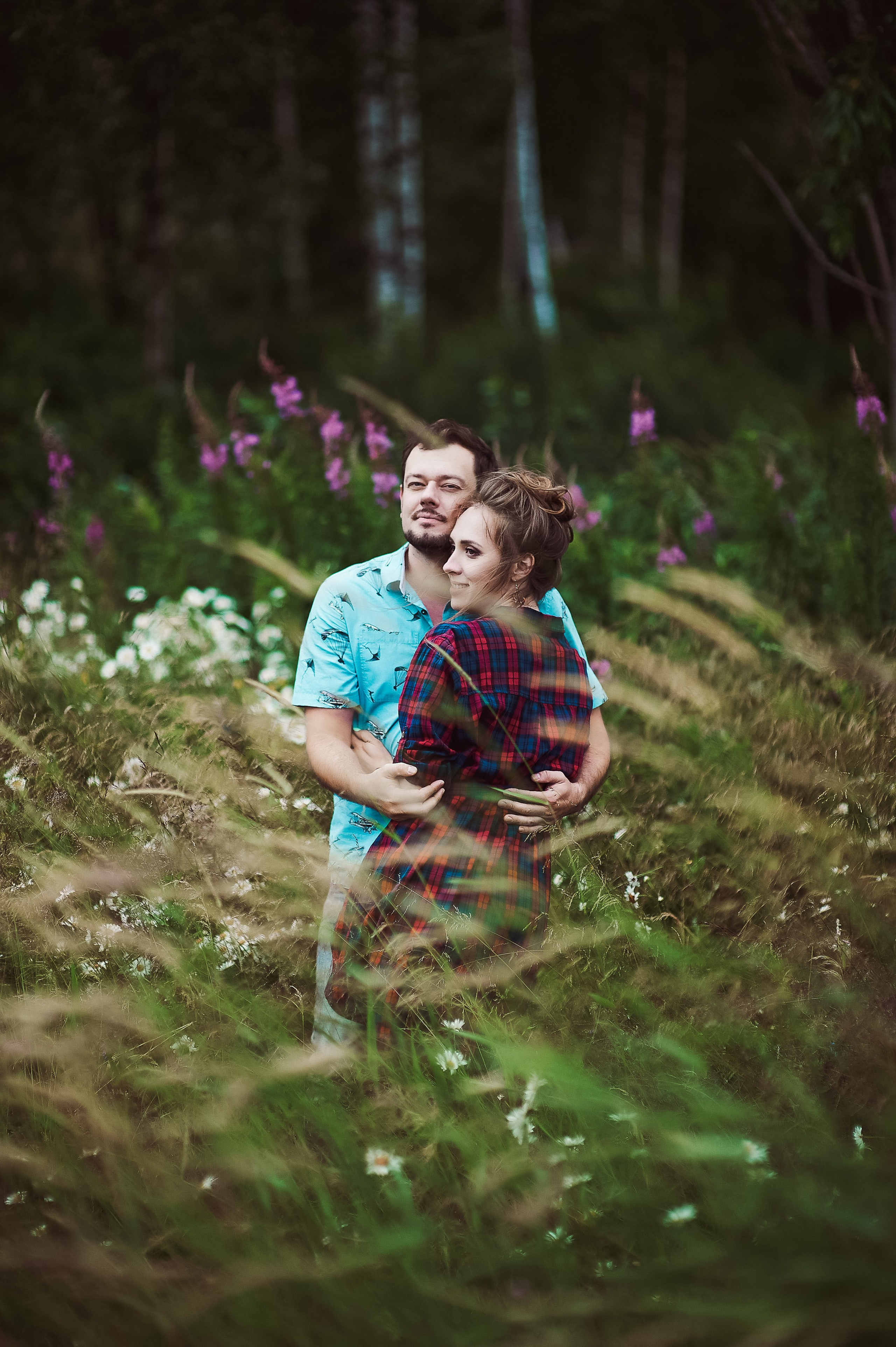 Александра и Вячеслав (фотосессия Love story на природе). Портретный, семейный и свадебный фотограф в Санкт-Петербурге и в Пушкине Ширяев Денис