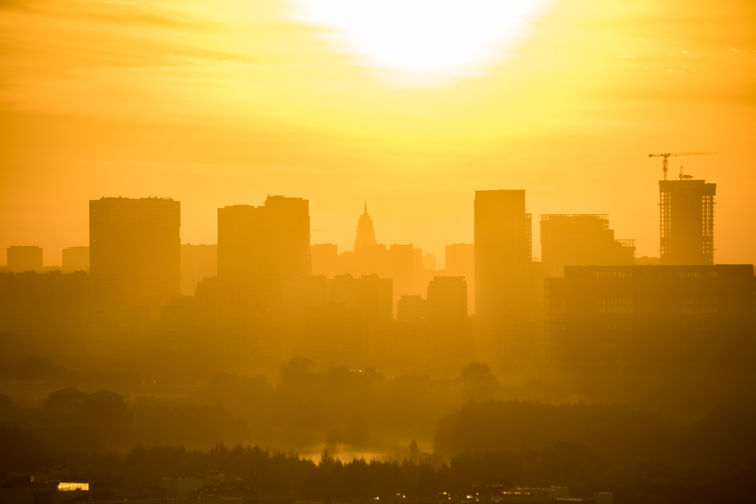 Рассвет на Крылатских холмах