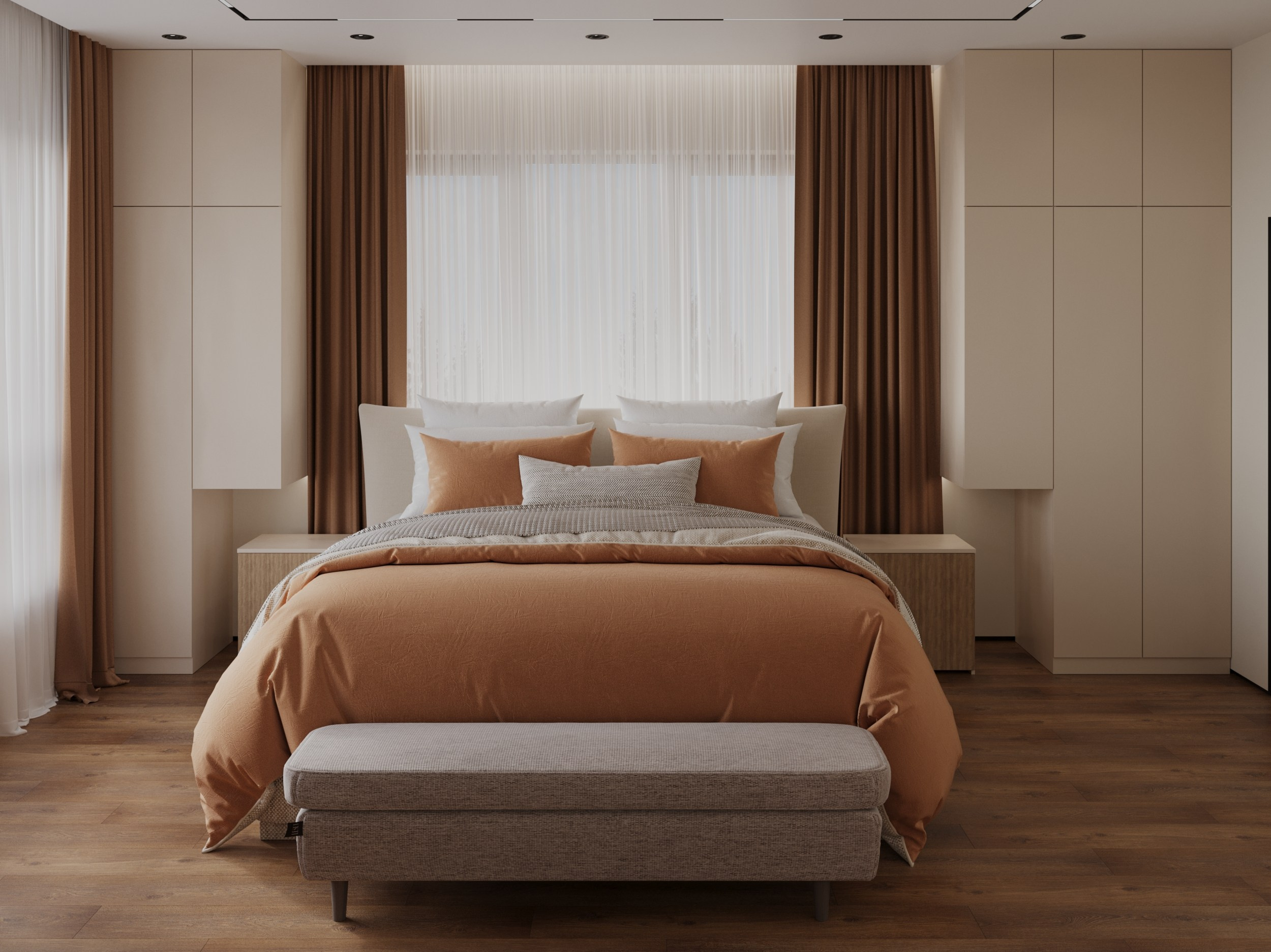 Коттедж в соврменном стиле. 3D-визуализатор Александр Зиновьев