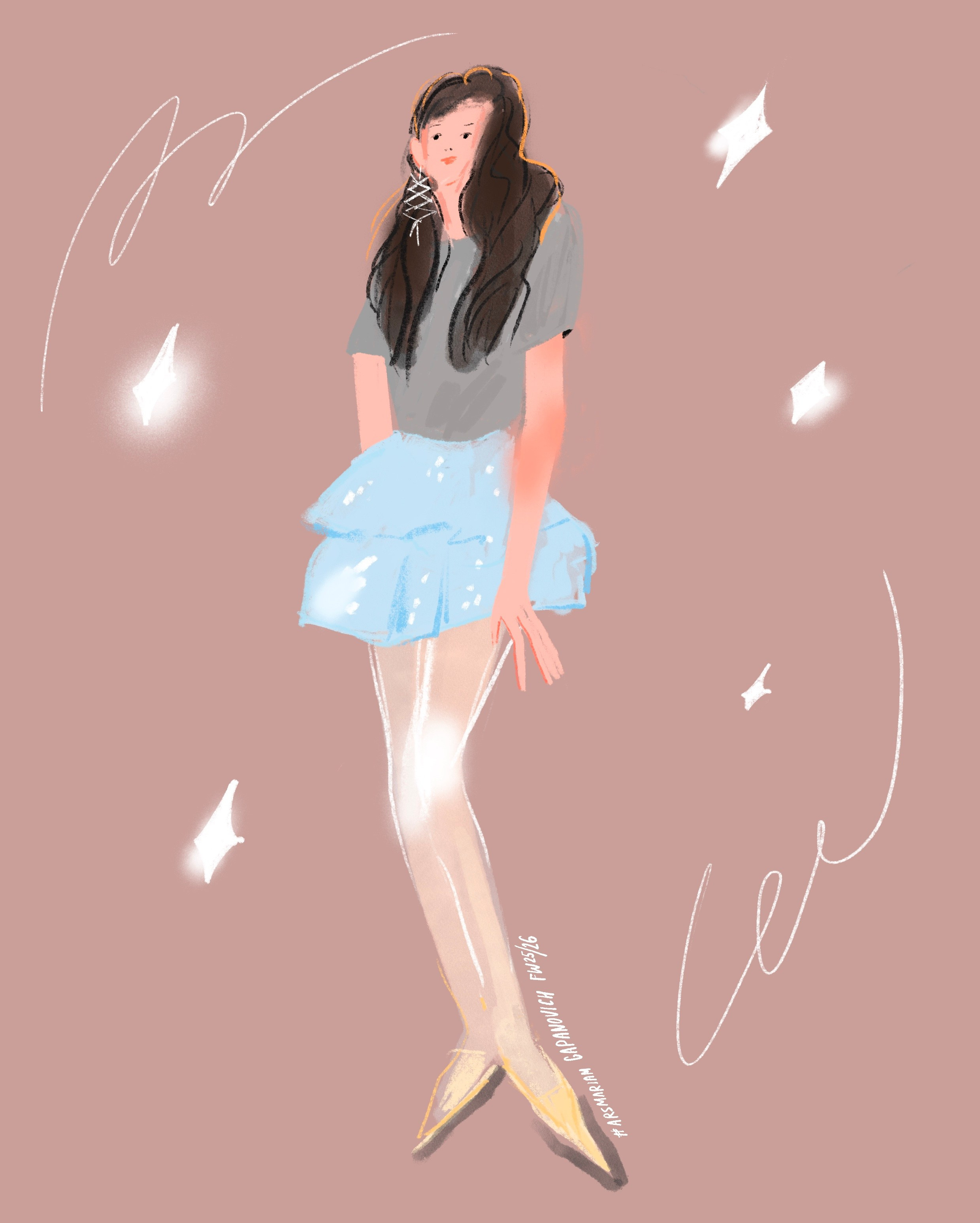 GAPANOVICH FW 25/26. Фэшн иллюстратор из Москвы Власенко Мария