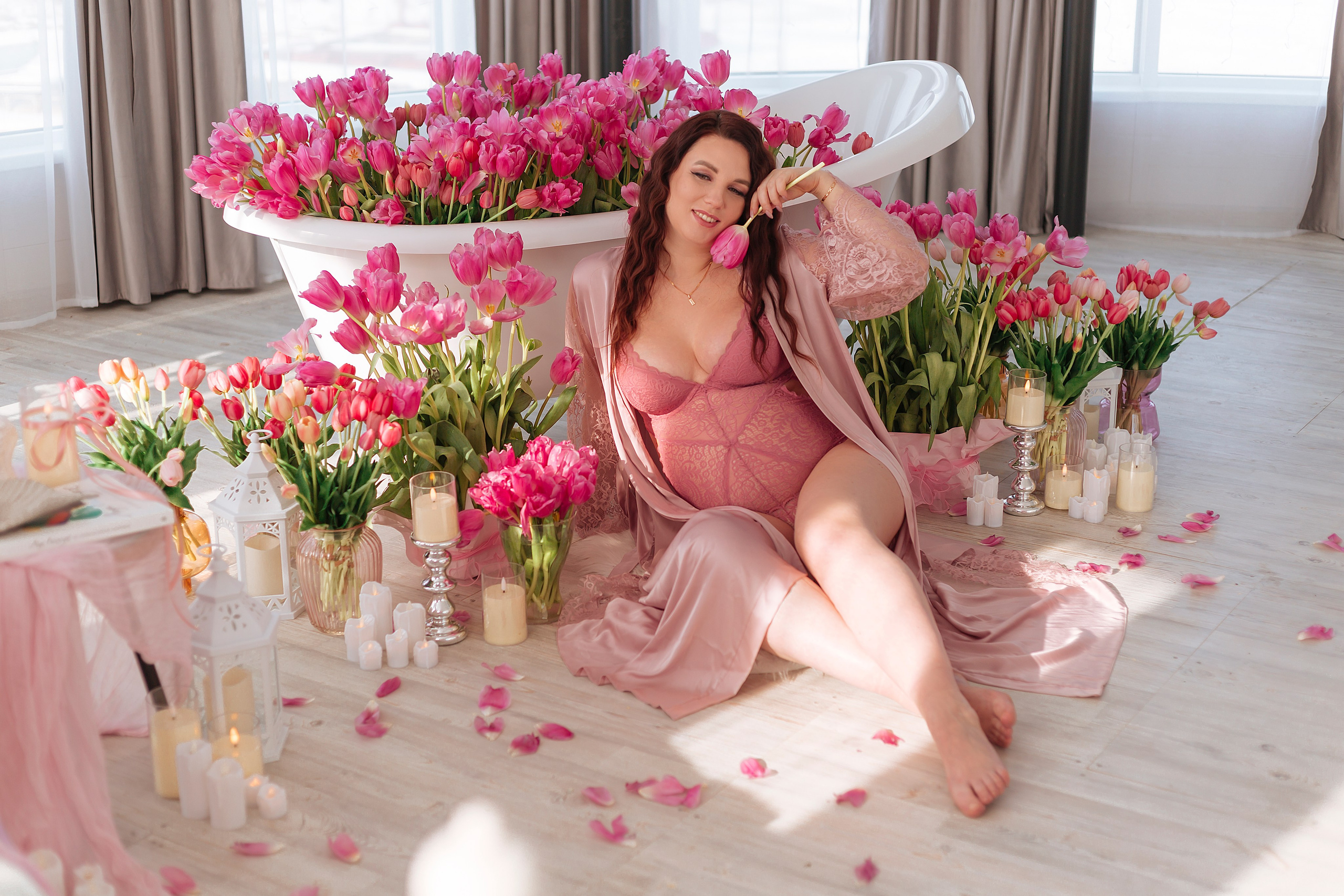 Ванная с тюльпанами. Фотограф Ольга Бобб Нижний Новгород