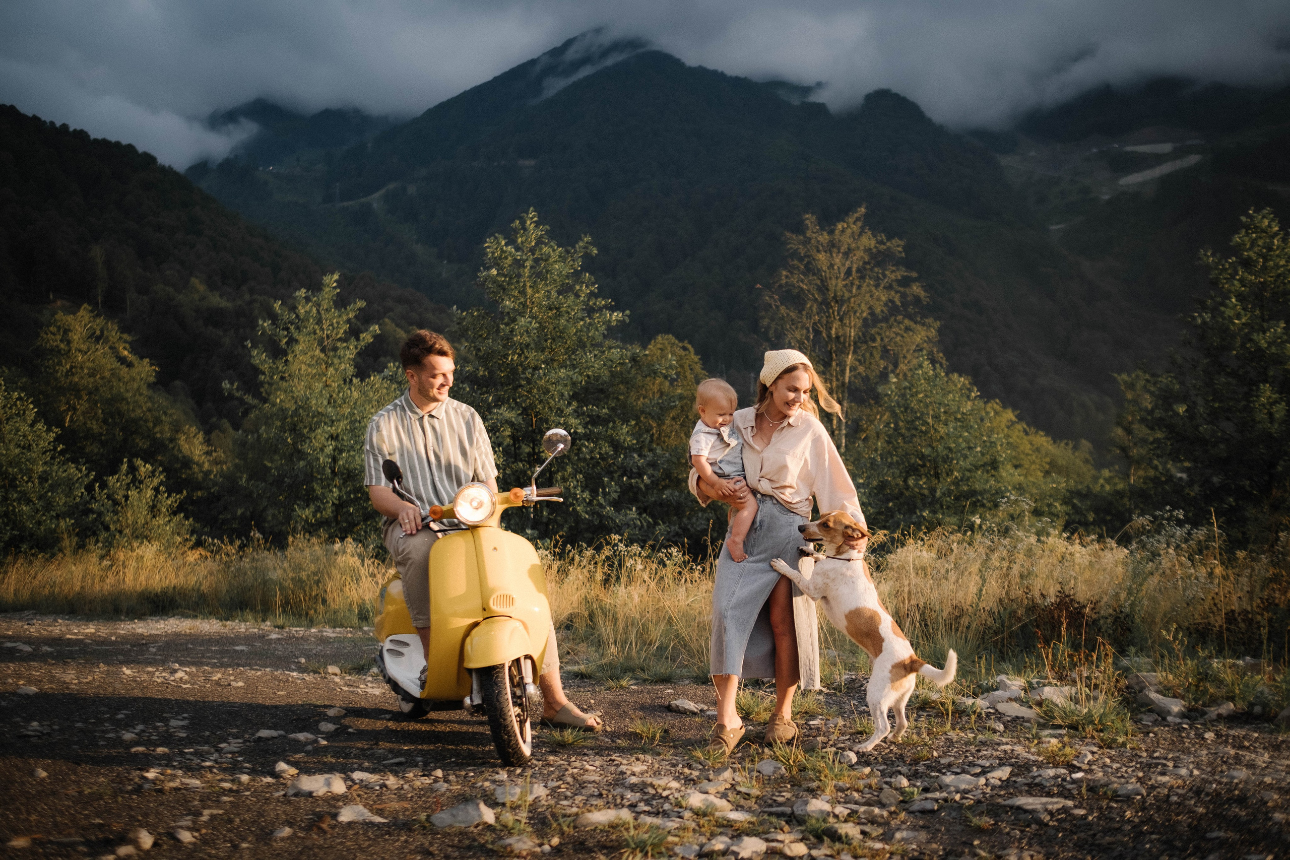 Семейная съемка в горах. Семейный фотограф в Санкт-Петербурге Дарья Косянчук