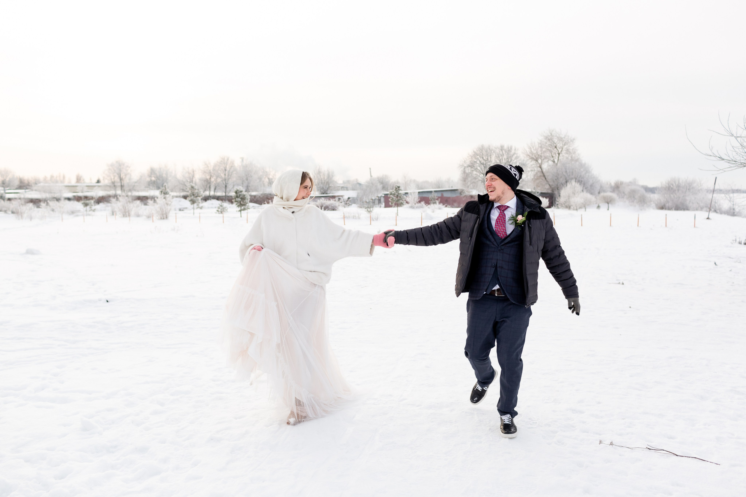 Свадебная фотосессия зимой. Свадебный фотограф Кирилл Белый