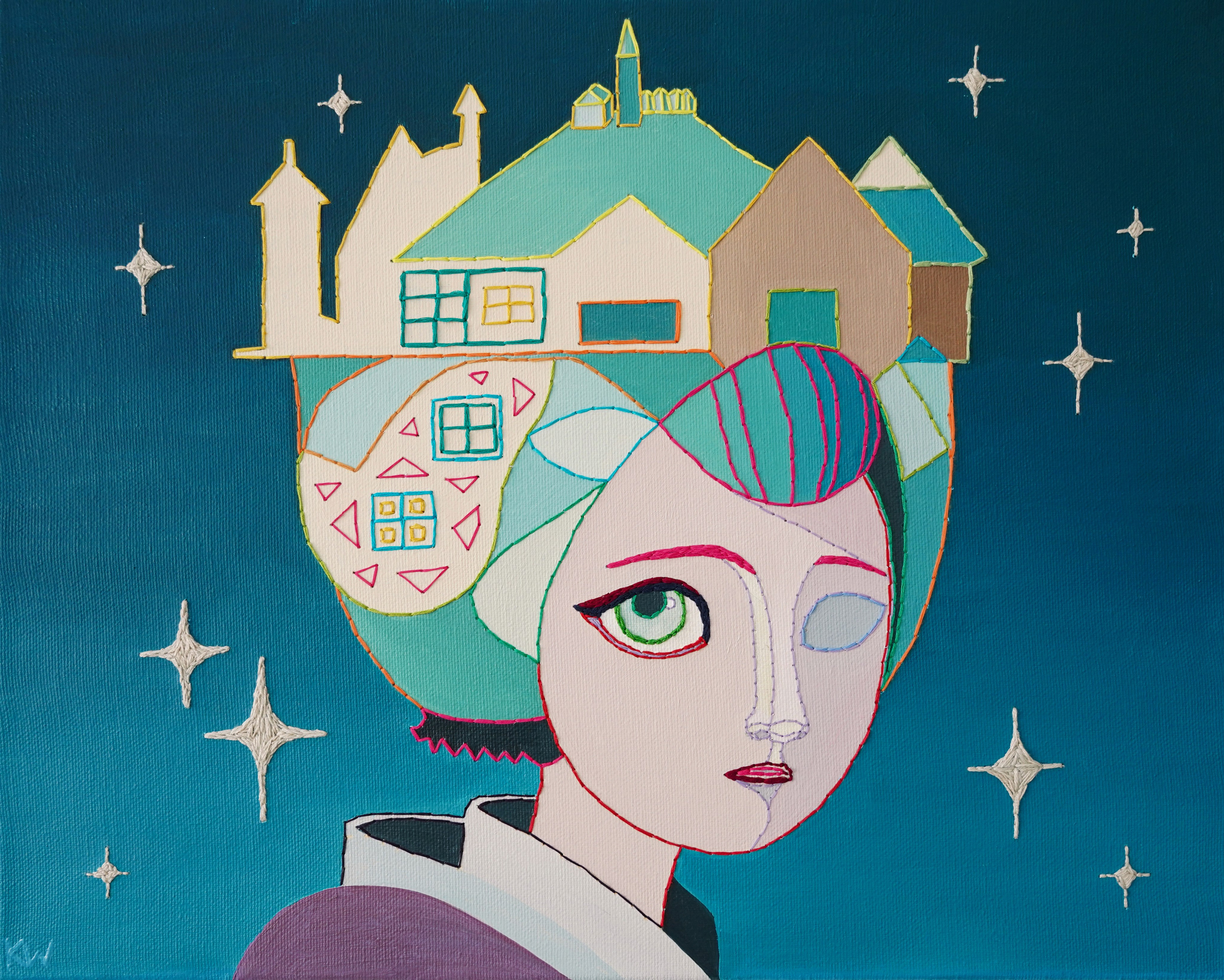 Серия авторских картин «Она». Художник Katya Warped г. Чебоксары