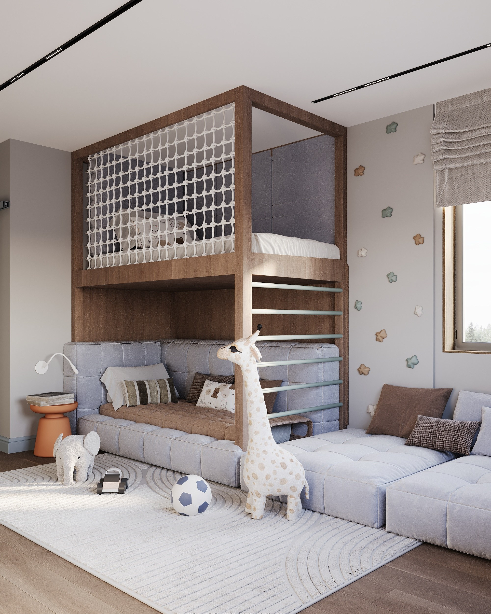 Детская и зал / Таунхаус / Пушкин / 120 кв. м. Ксения Барабаш дизайнер интерьера в Санкт-Петербурге