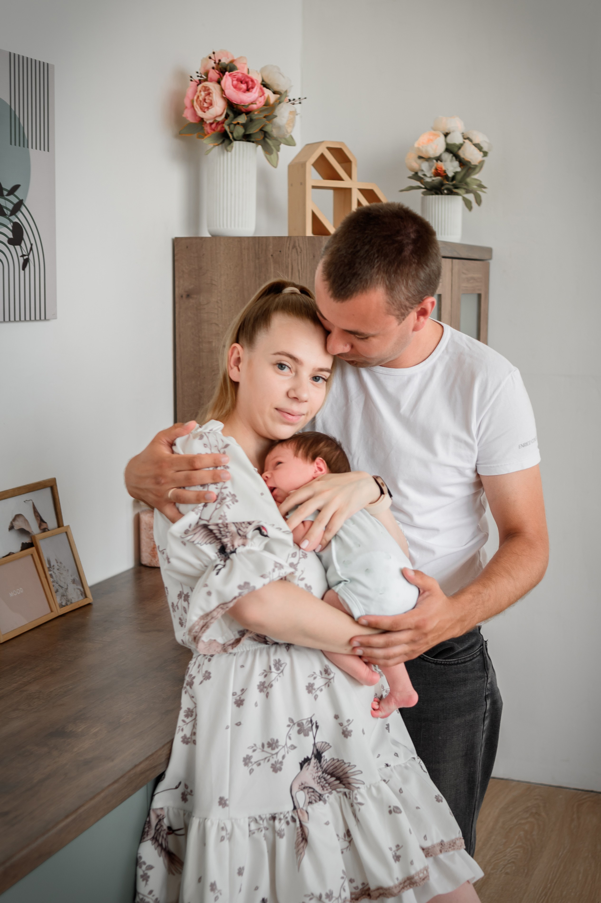 Lifestyle newborn. Фотограф новорождённых в Рязани, фотосъемка выписки из роддома, крещен