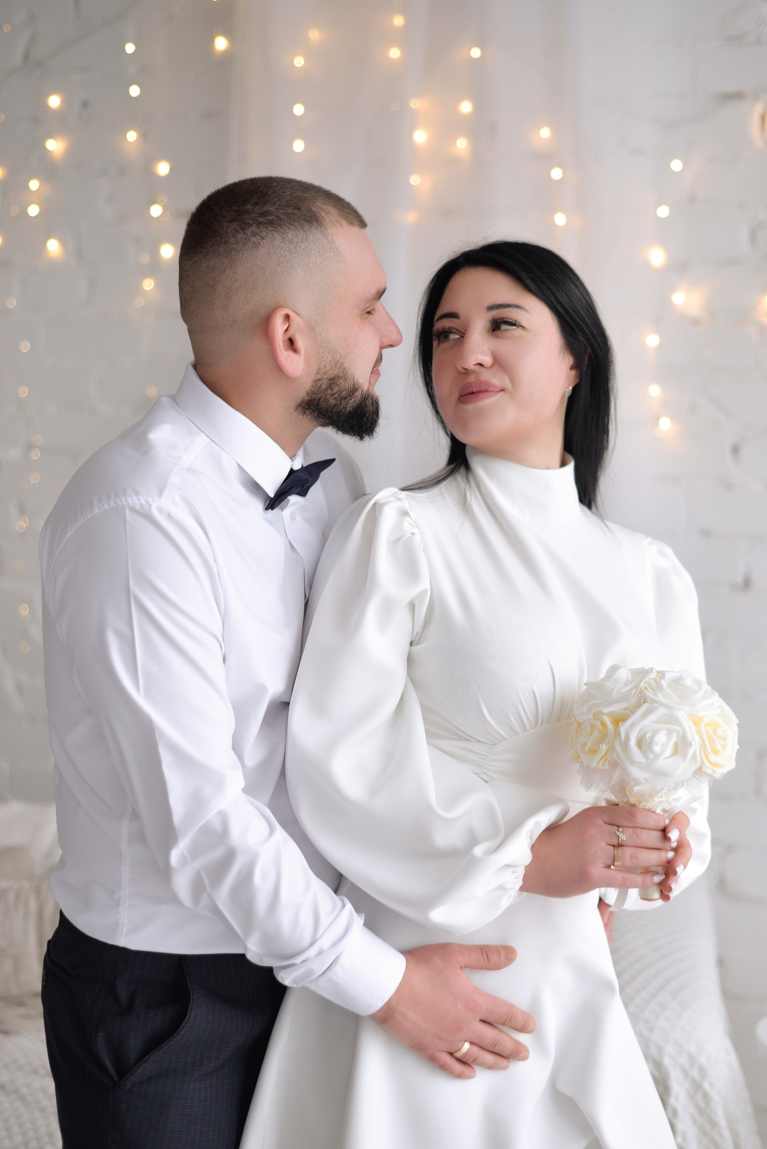 Настя и Сережа свадебная в студии. Семейный и свадебный фотограф Галина Абакумова, фотосессии в Белгороде