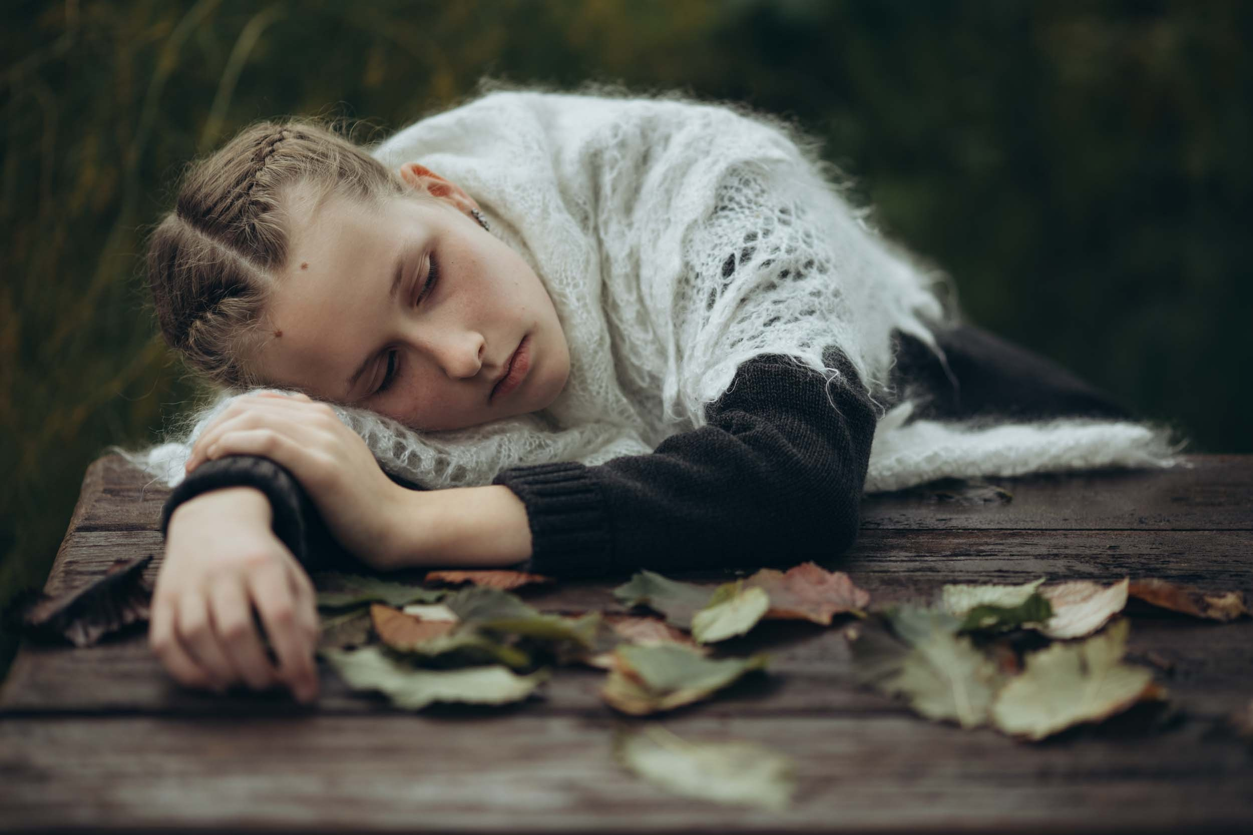 Осенний портрет с рыжим котом. Наталия Клевинскас портретный фотограф в Костроме