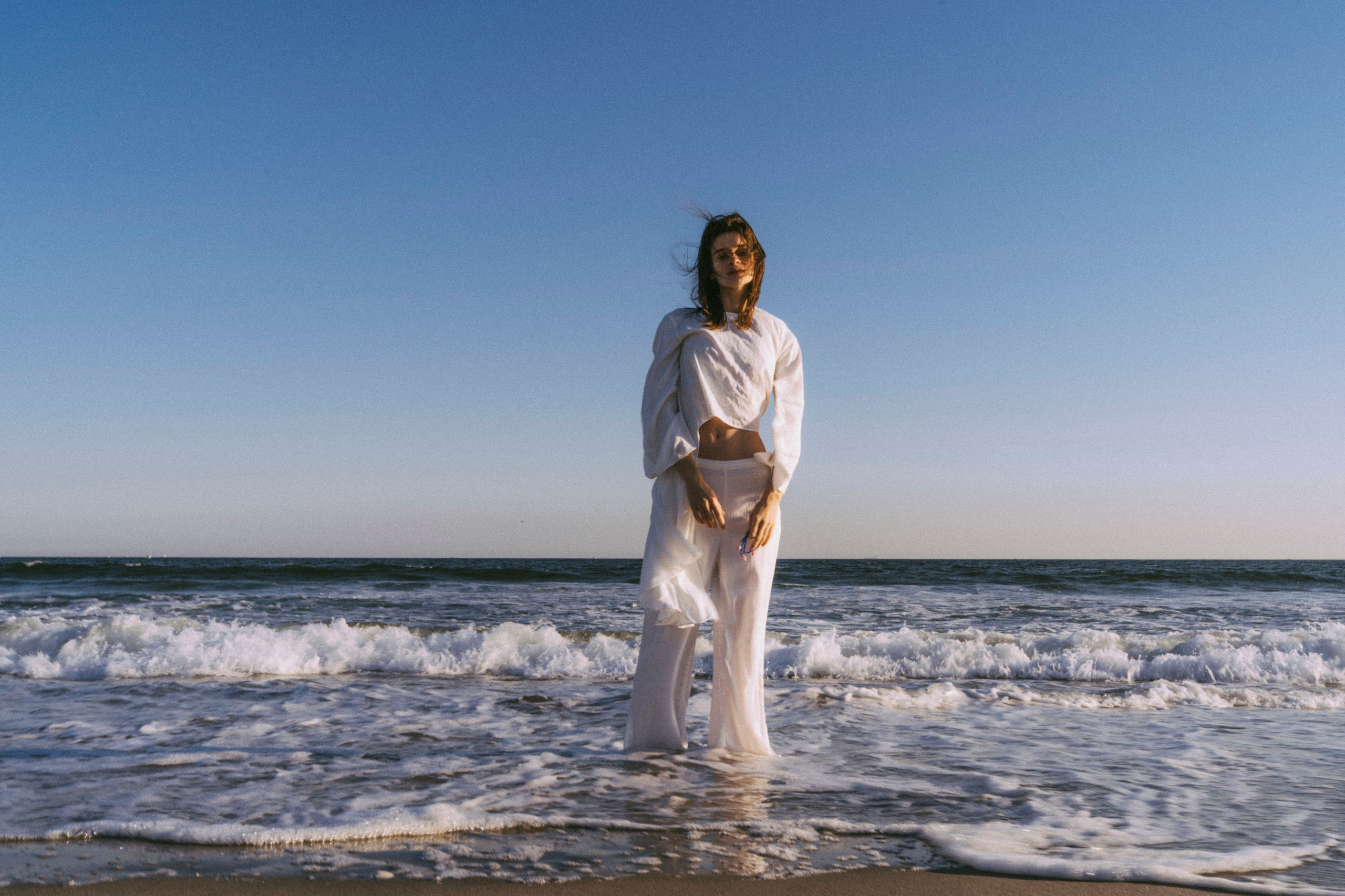 On a beach in New York. New York photographer RINAT SHAHMETOV in New York city