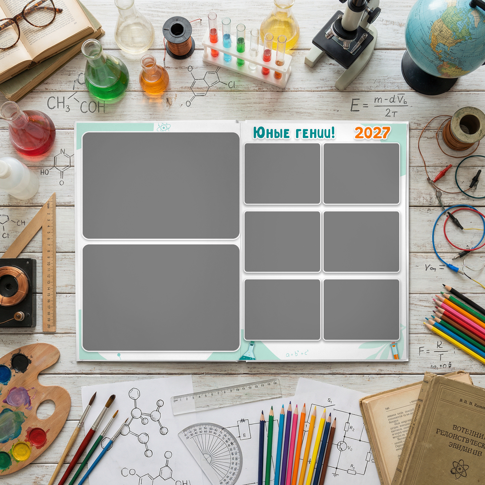 037 Уникум II. Дизайны, psd шаблоны школьных и выпускных альбомов и обложек