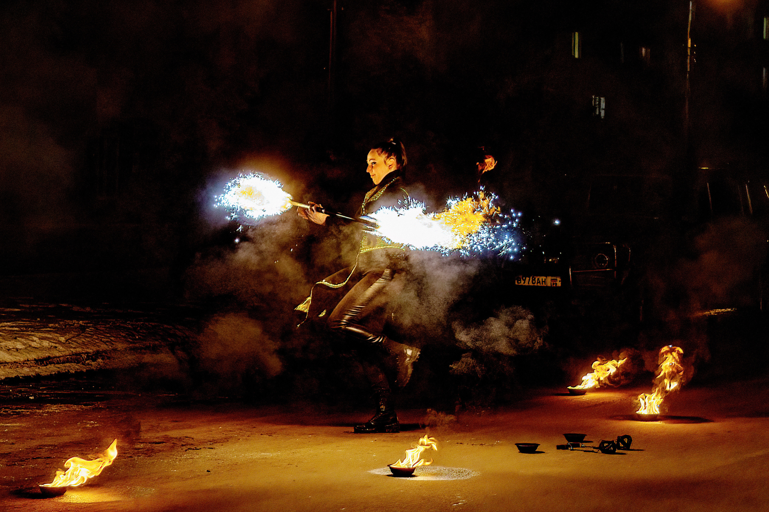 Огненное шоу. Фотограф в РФ и ЛНР Юлия Федосеева