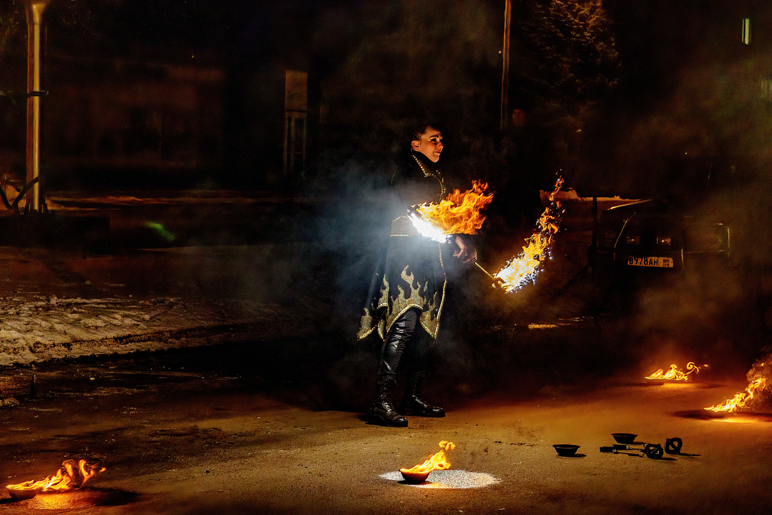 Огненное шоу. Фотограф в РФ и ЛНР Юлия Федосеева