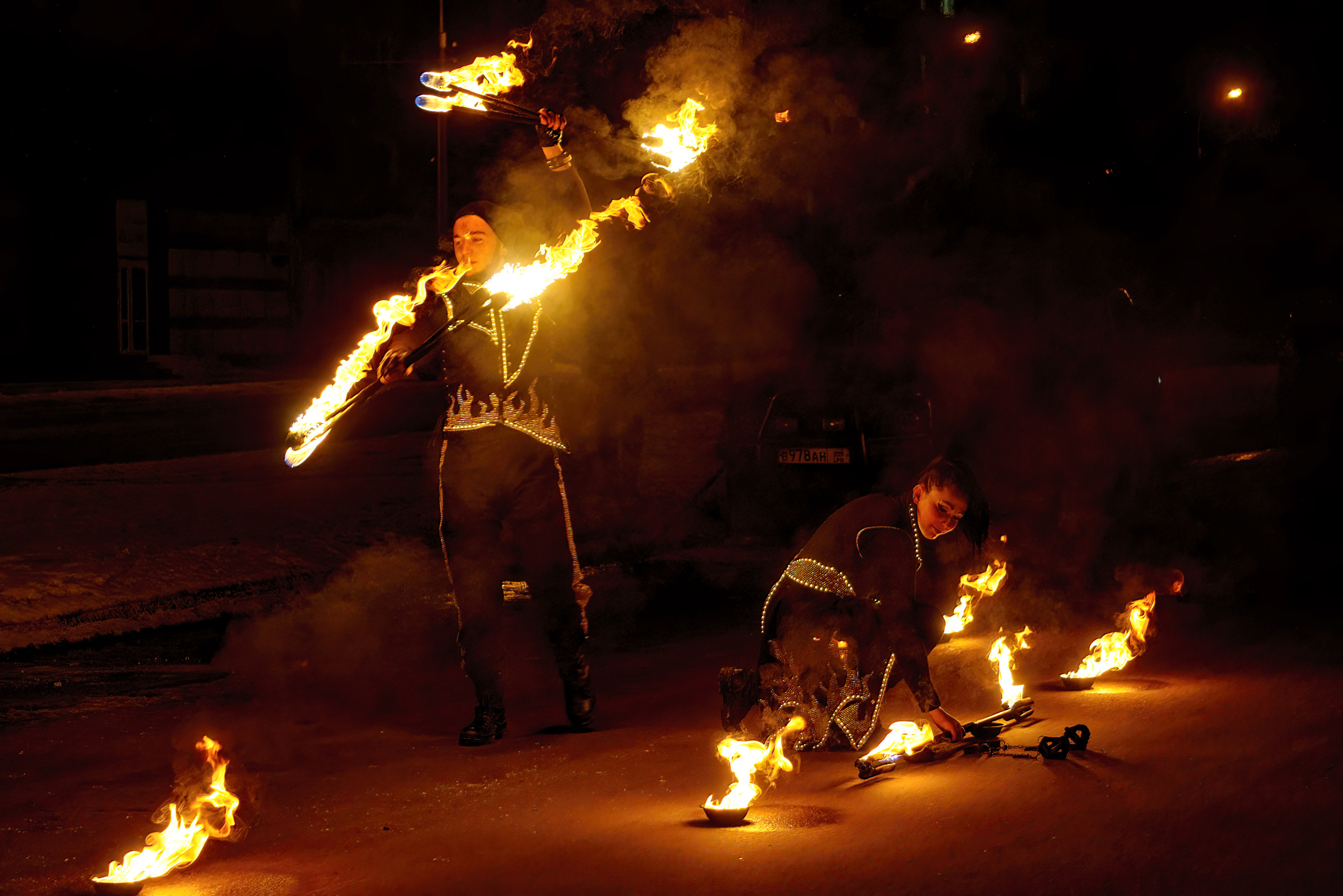 Огненное шоу. Фотограф в РФ и ЛНР Юлия Федосеева
