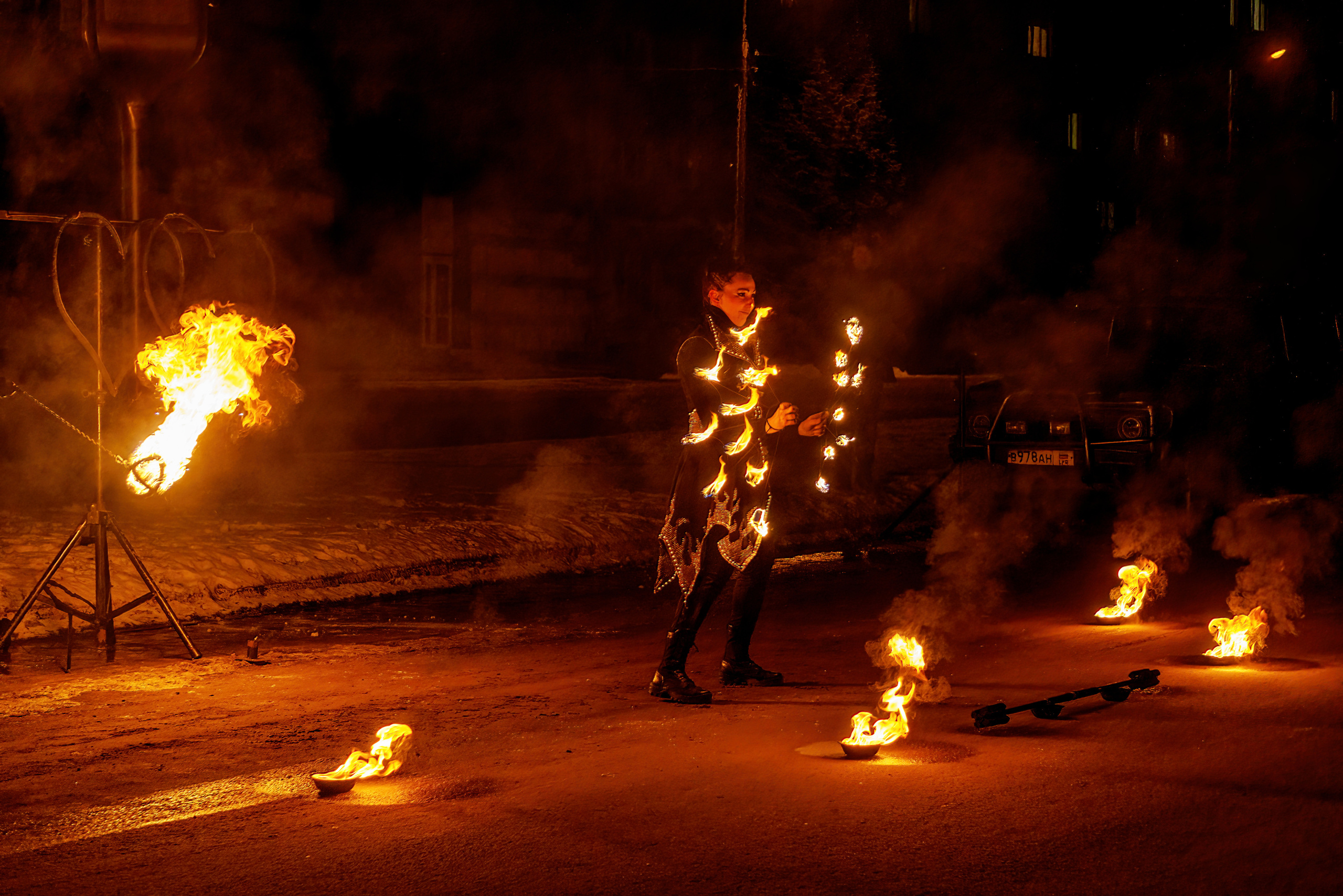 Огненное шоу. Фотограф в РФ и ЛНР Юлия Федосеева