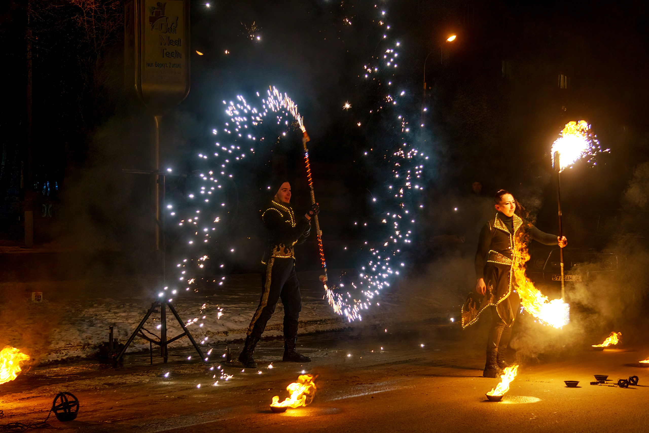 Огненное шоу. Фотограф в РФ и ЛНР Юлия Федосеева