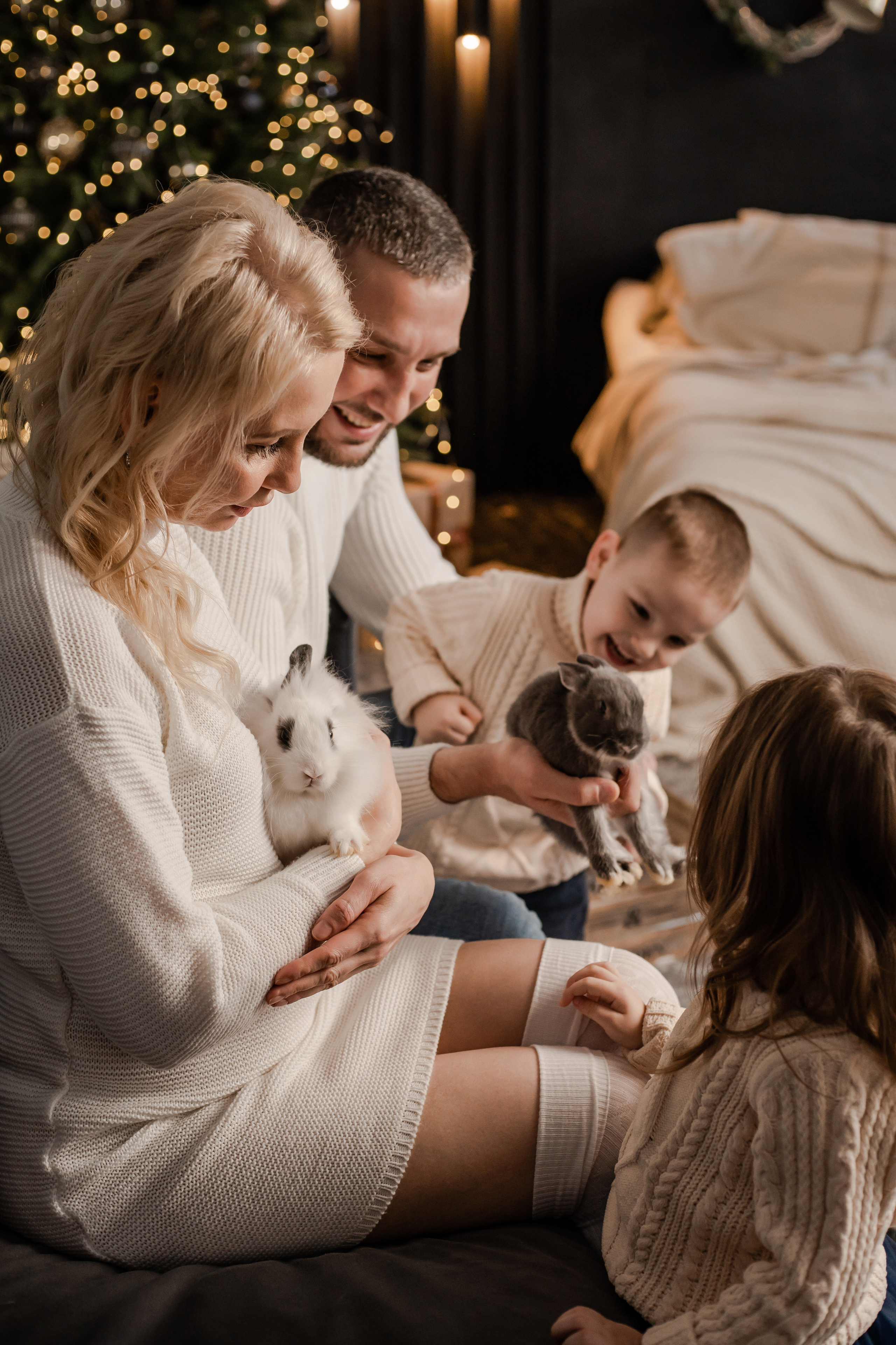 Новый год с крольчатами. Фотограф Алина Филимонова Тверь