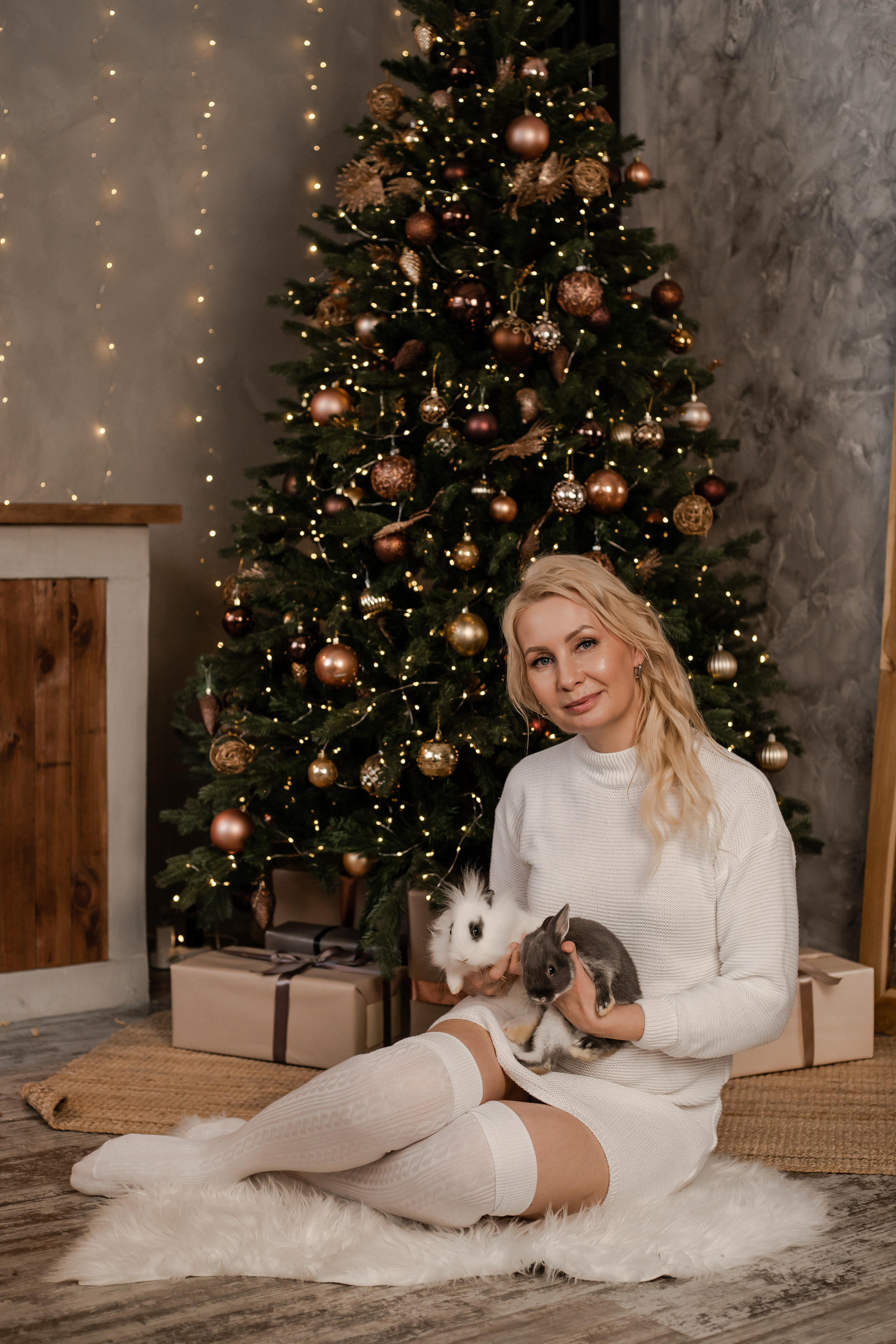 Новый год с крольчатами. Фотограф Алина Филимонова Тверь