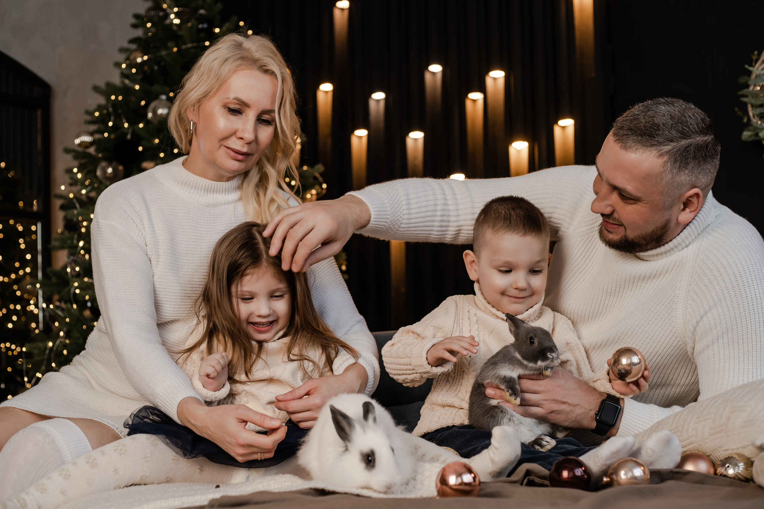 Новый год с крольчатами. Фотограф Алина Филимонова Тверь
